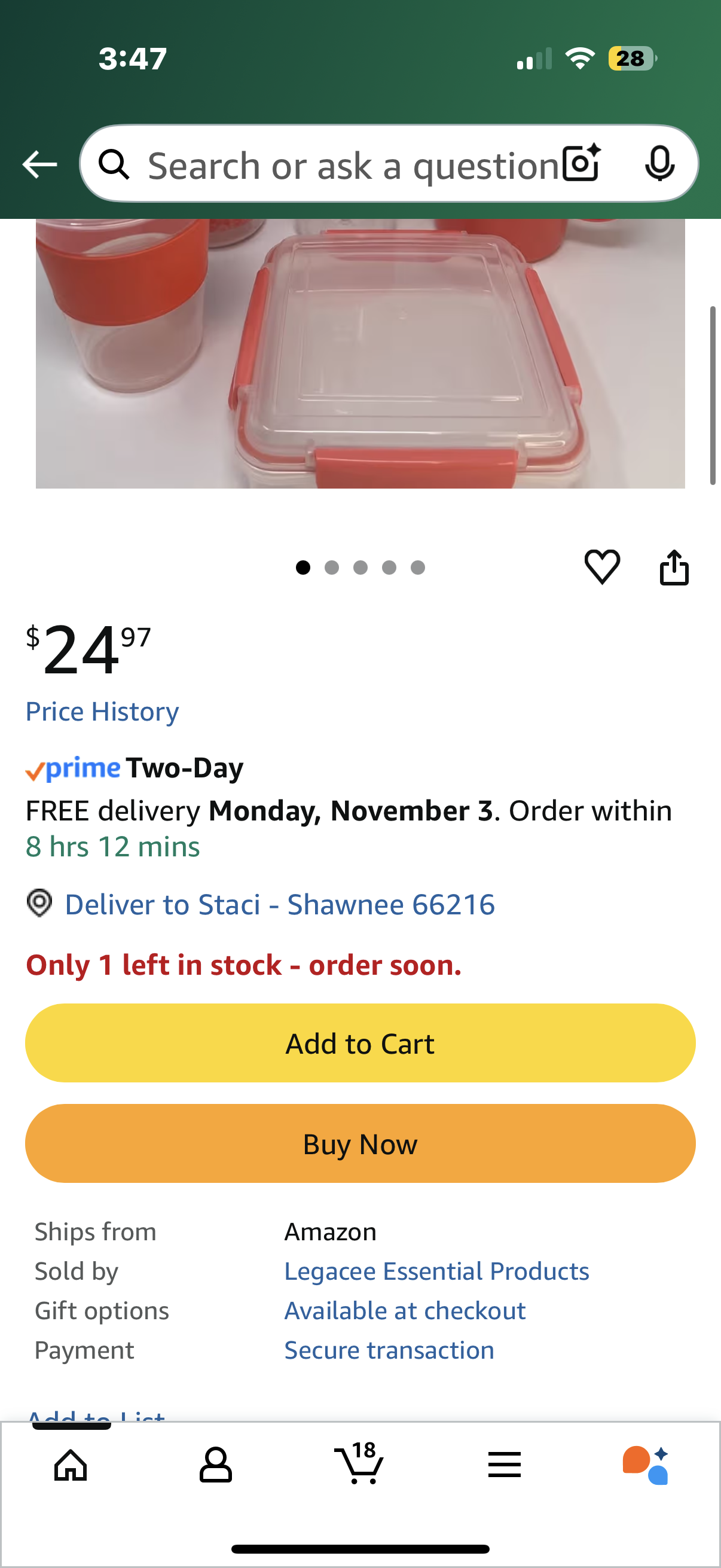 5pc On-The-Go Lunch Box Set