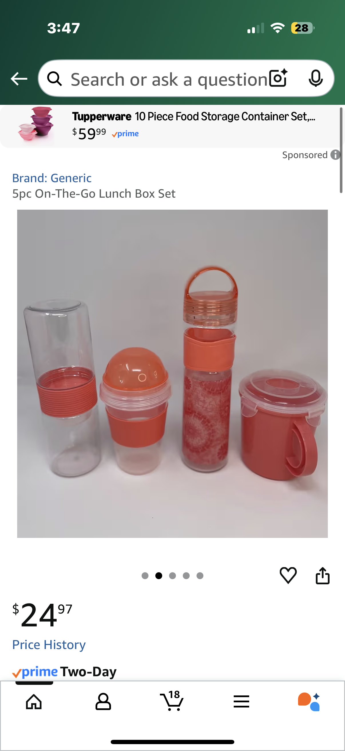 5pc On-The-Go Lunch Box Set