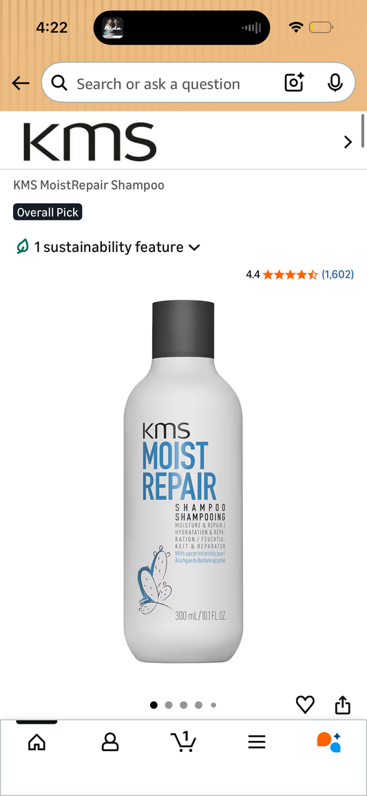 KMS MoistRepair Shampoo, 300ml