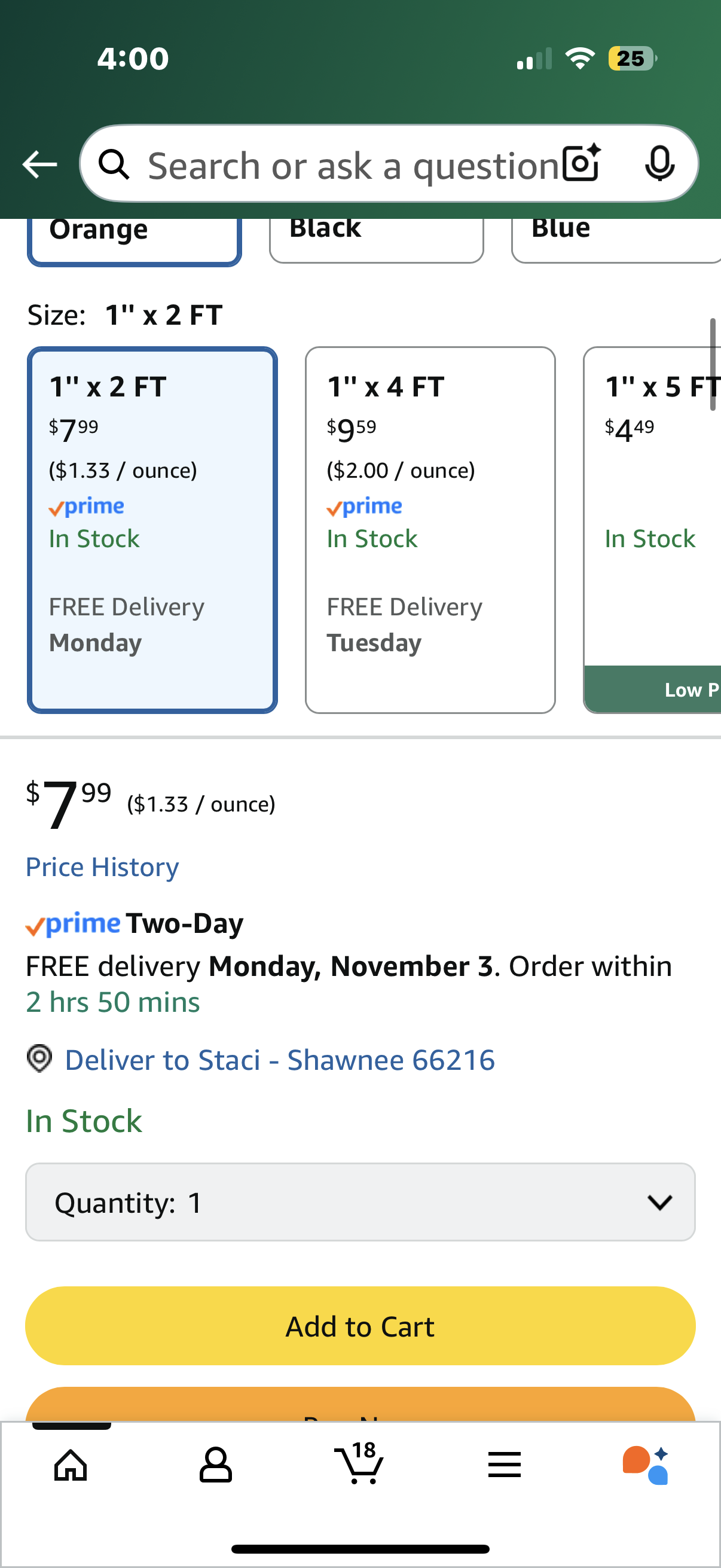 Strong Nylon Dog Leash with 2-Layer, 4 FT/ 6 FT/ 7FT Long, 1 Inch Wide for Medium Large Dogs (Orange, 1'' x 2 FT)