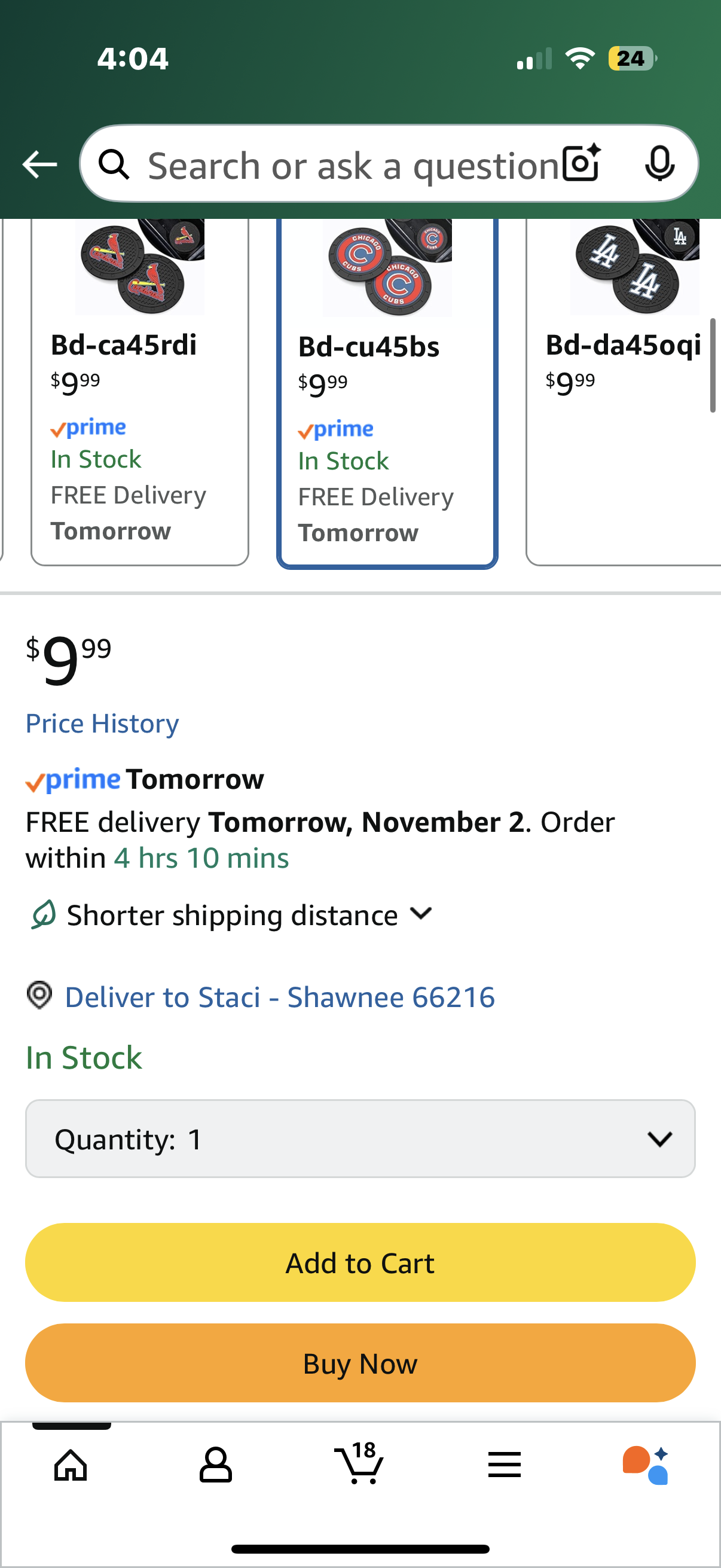 2 x  Silicone Cubs Car Cup Holder Coasters,Baseball Fans Car Coasters for Chicago Cubs Fans, Non-Slip Universal Fit Cup Holder Insert