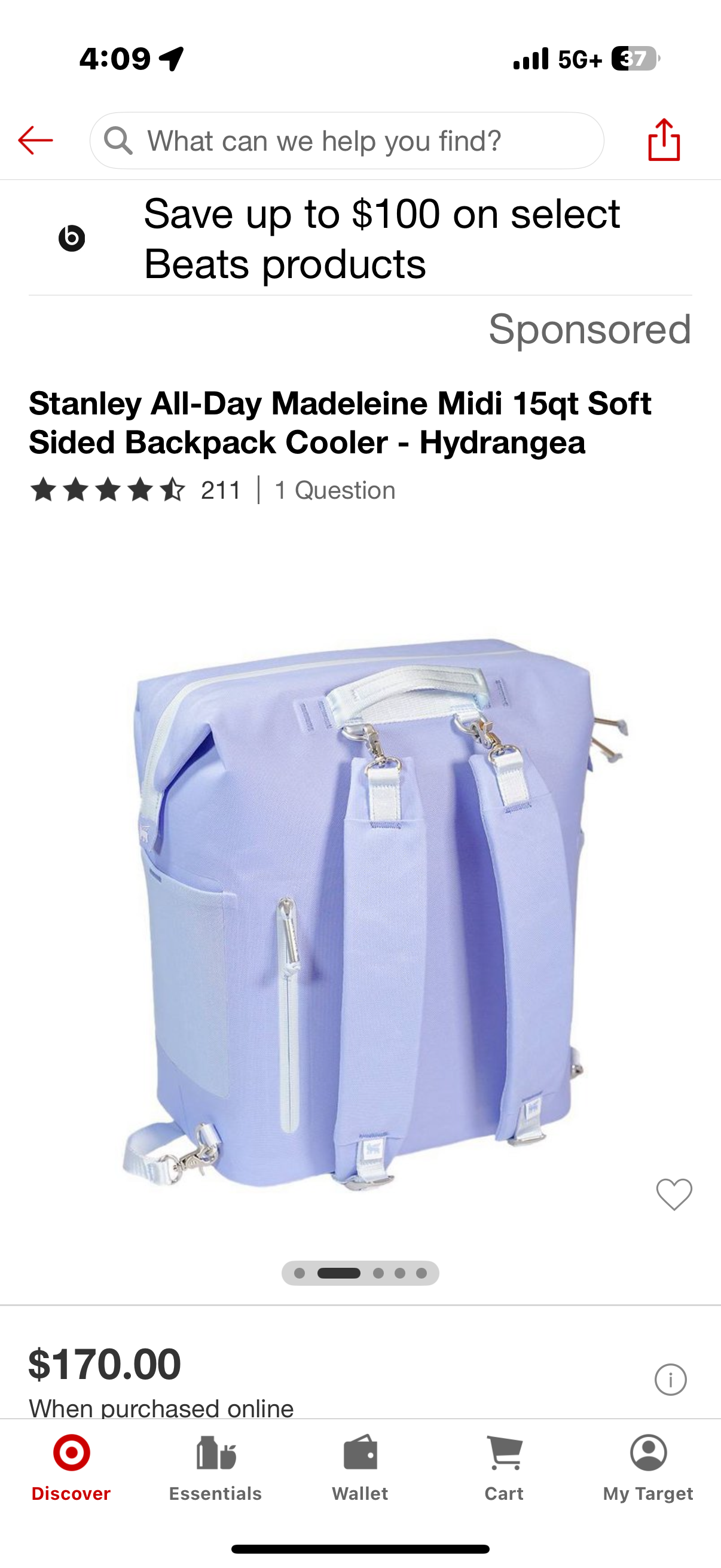 Stanley All-Day Madeleine Midi 15qt Soft Sided Backpack Cooler - Hydrangea