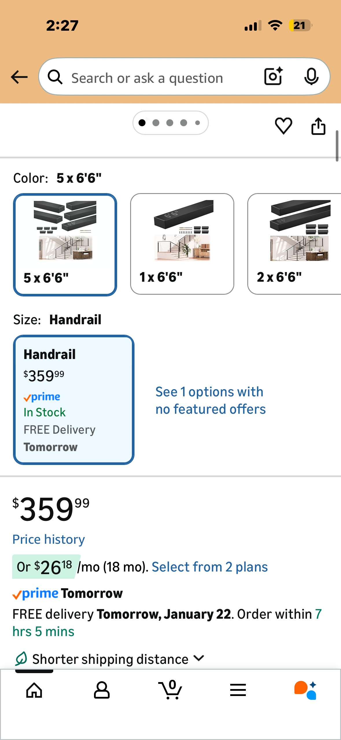 6'6" Stainless Steel T304 Handrail, 5 Pack, Black, Cuttable Rectangular Handrail with Flat Top Rail for Indoor Outdoor Deck, Stair, Cable Railing System, Black Hand Rail with End Cap for DIY Balustrade (G980)