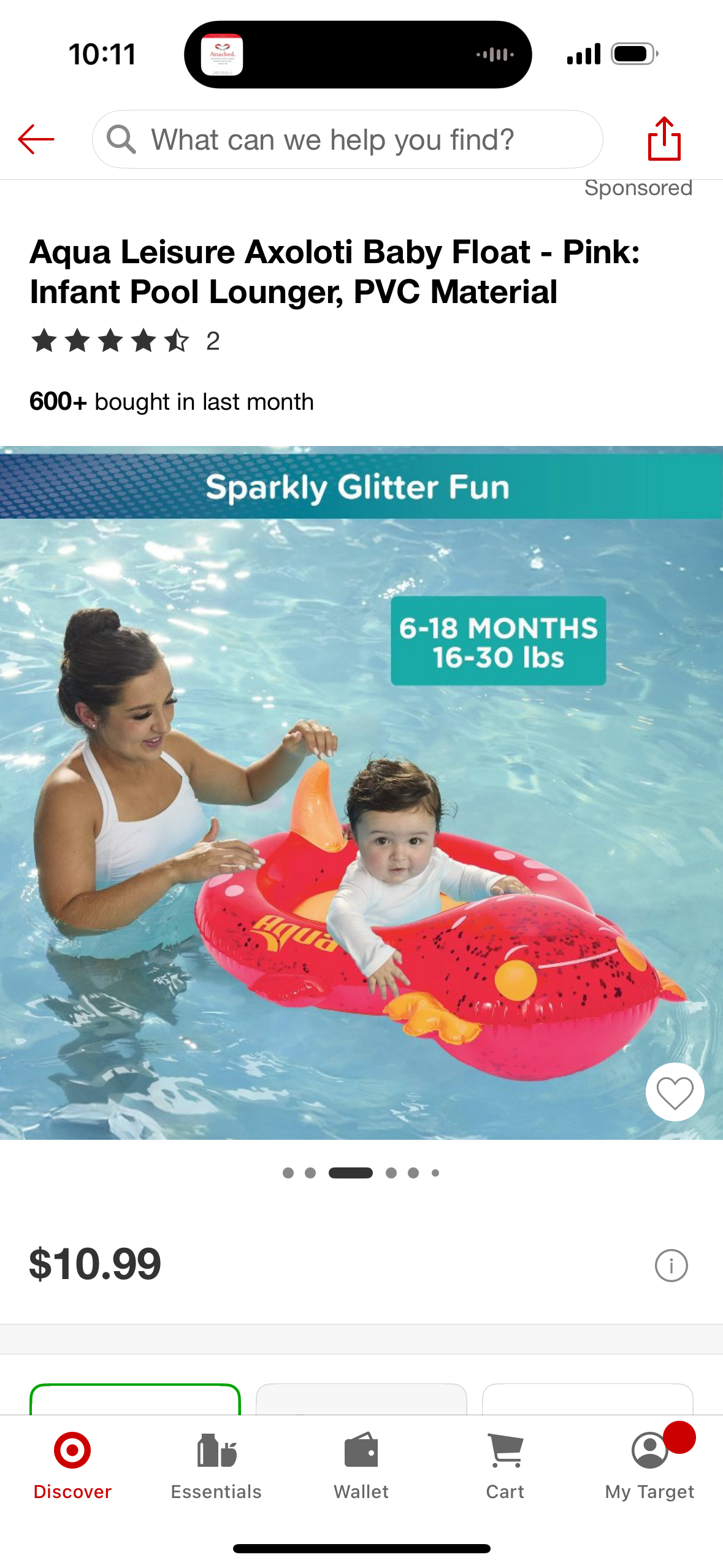 Aqua Leisure Axoloti Baby Float - Pink: Infant Pool Lounger, PVC Material