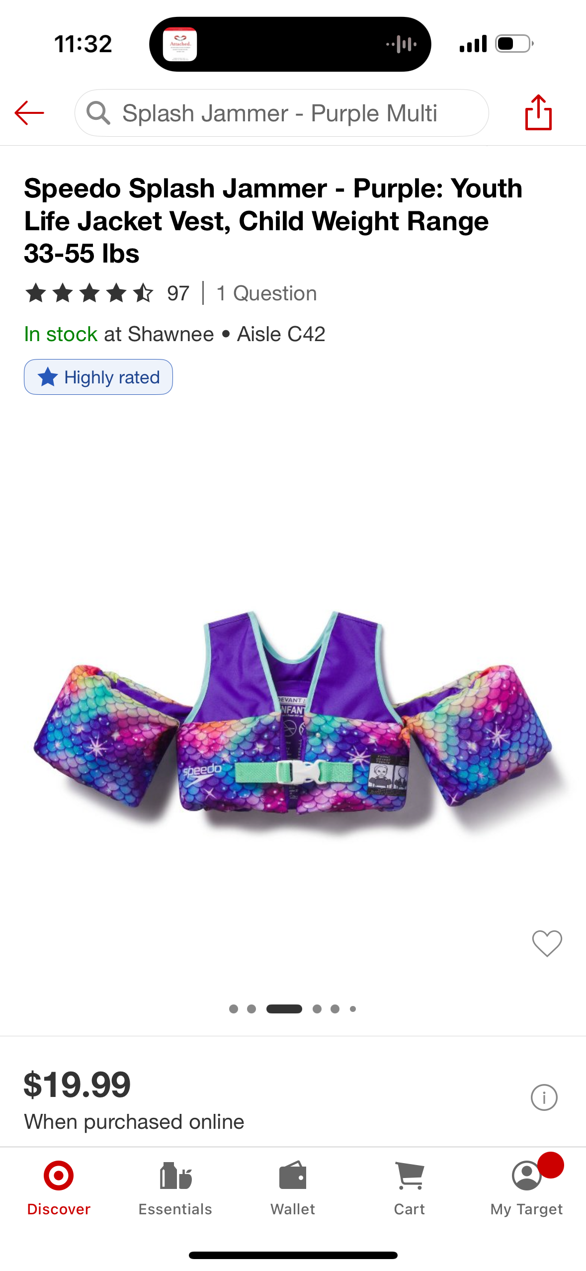 Speedo Splash Jammer - Purple: Youth Life Jacket Vest, Child Weight Range 33-55 lbs