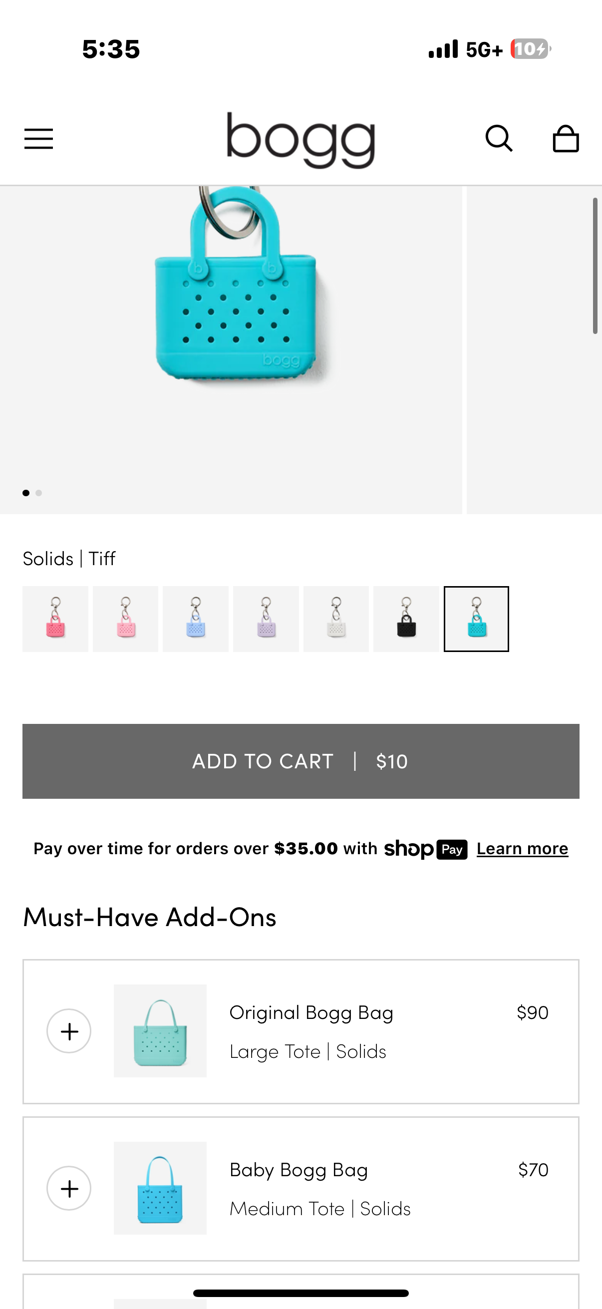 Tiny Tote Keychain Lavender