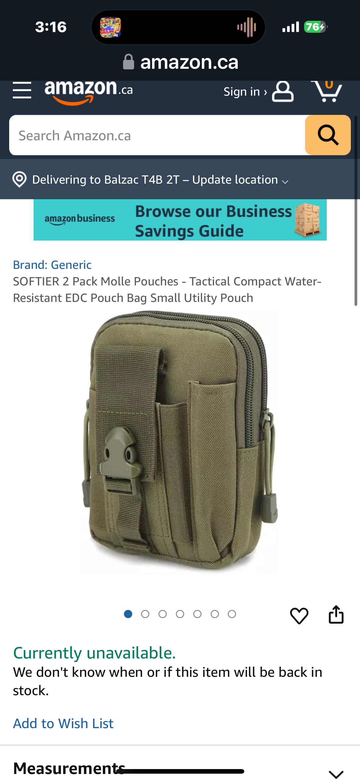 SOFTIER 2 Pack Molle Pouches - Tactical Compact Water-Resistant EDC Pouch Bag Small Utility Pouch