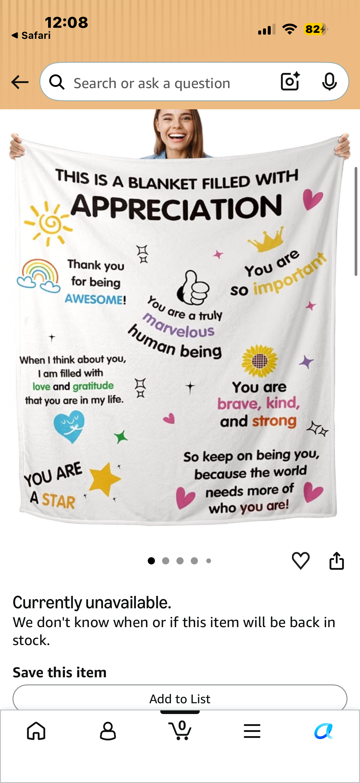 Appreciation Blanket White Elephant Gifts for Women for Men Mom Inspirational Thank You Gifts for Coworkers Employees Friend Teacher Thanksgiving Birthday Valentine’s Day Gifts 50x60