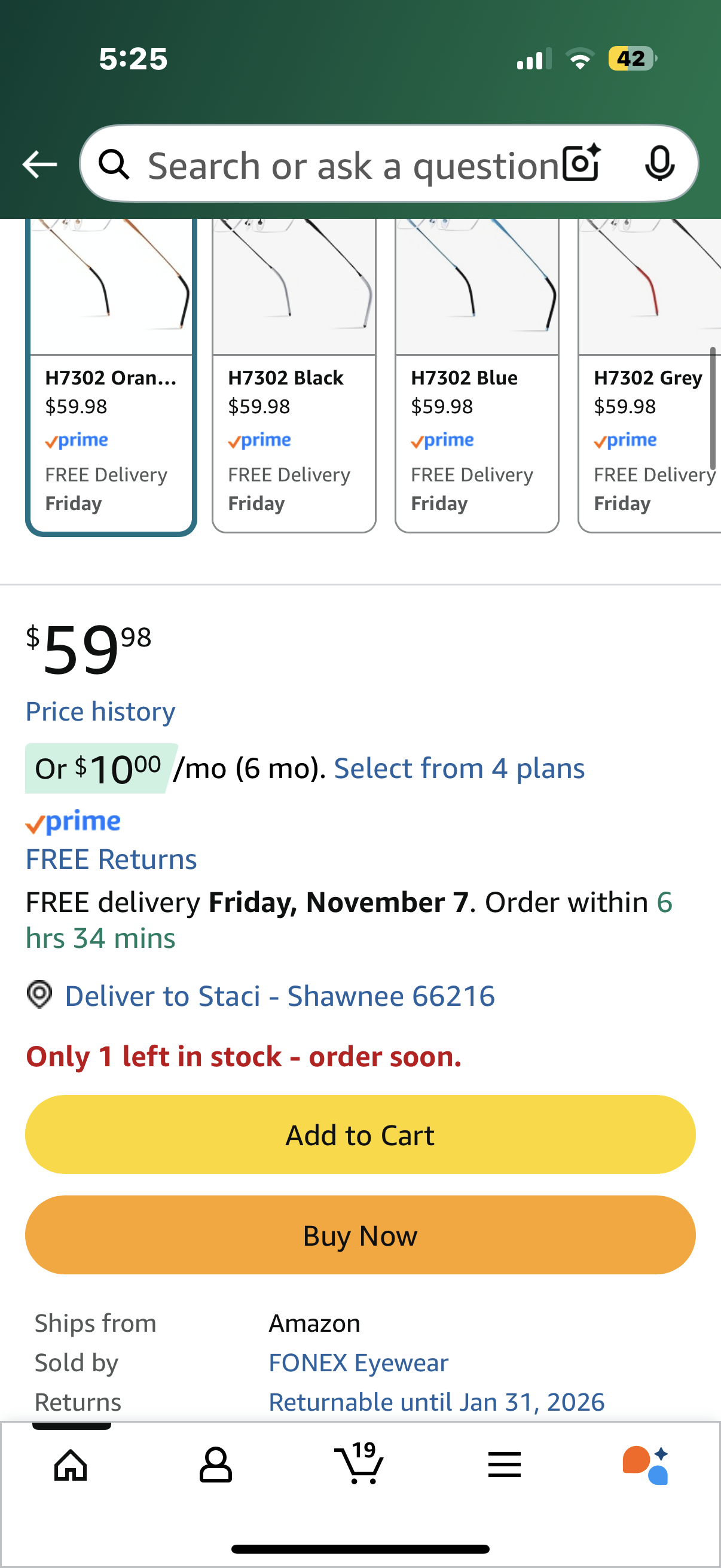 Titanium Glasses Frame,Rimless Optical Eyewear Eyeglasses for Men and Women