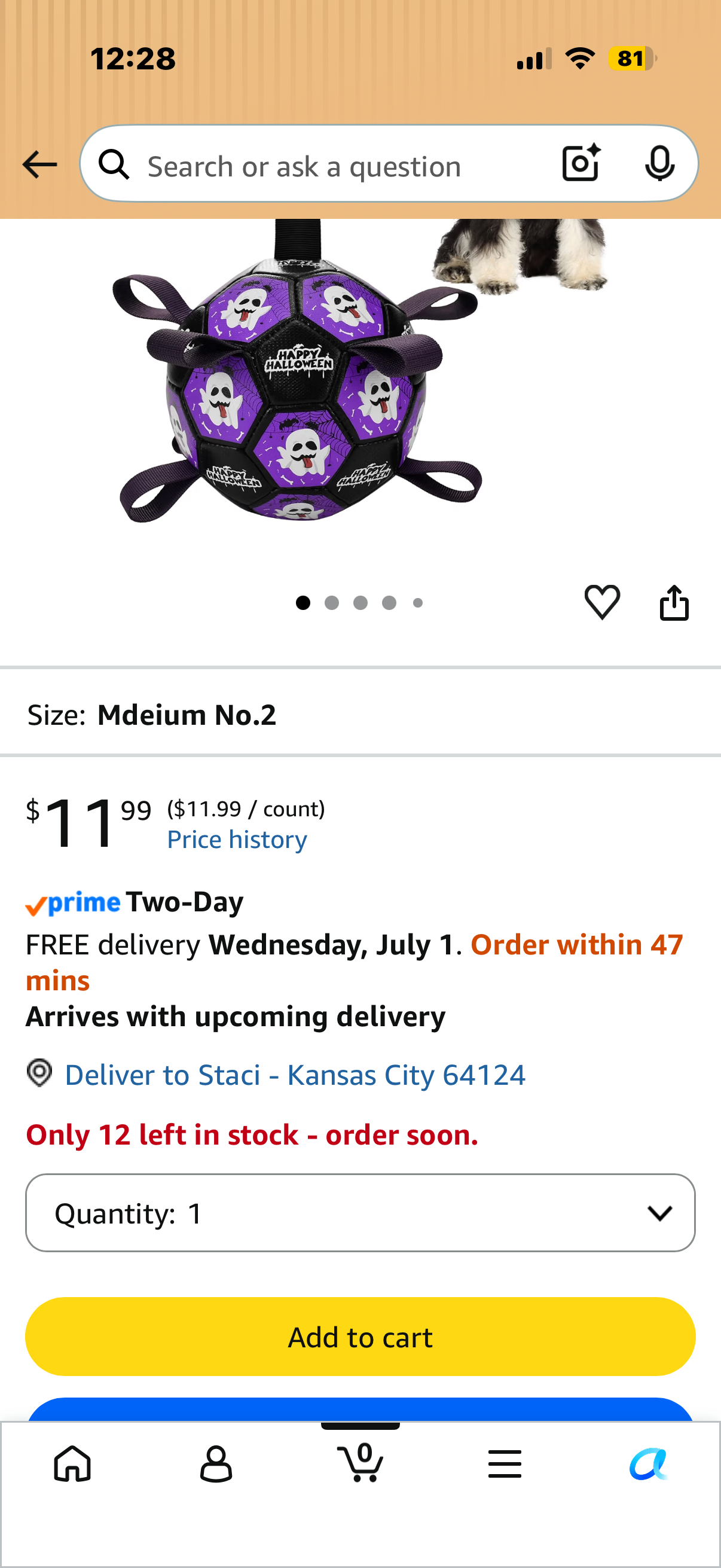 Dog Soccer Toy with Straps Halloween Dog Interactive Ball Toy for Tug of War Halloween Dog Tug Ball Toy with Ghost Pattern for Medium Large Dogs(Number 2)