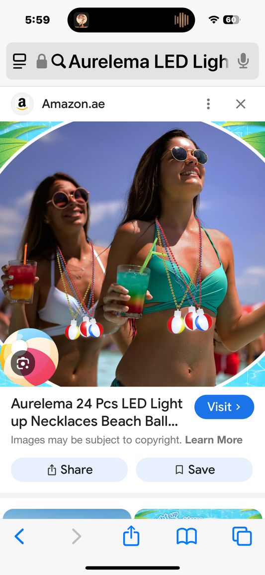 Aurelema LED Light up Necklaces Beach Ball Lighted Necklaces Pool Ball Glow Bead Necklace for Kids Summer Party Favors Birthday Supplies Accessories Luau Decorations, Red Yellow Blue