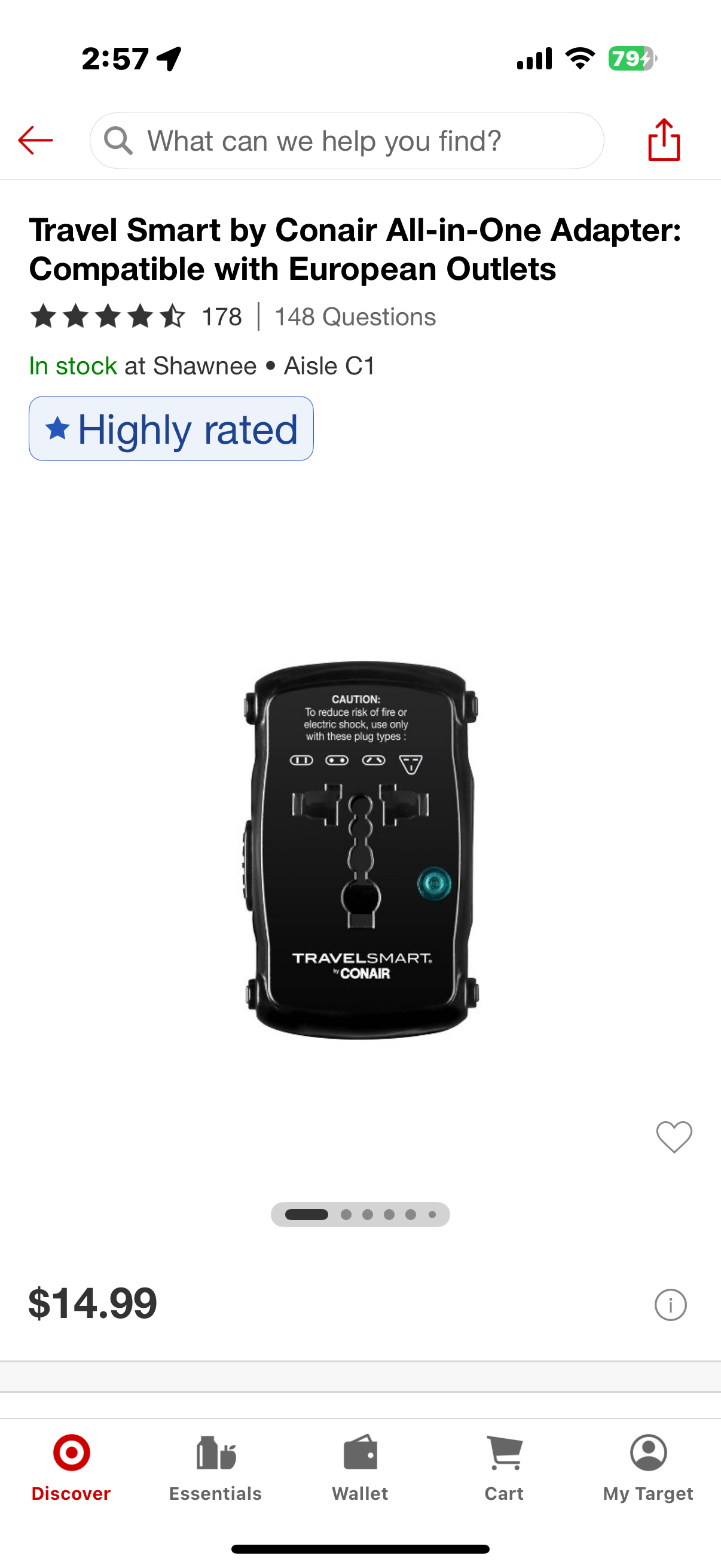 Travel Smart by Conair All-in-One Adapter: Compatible with European Outlets