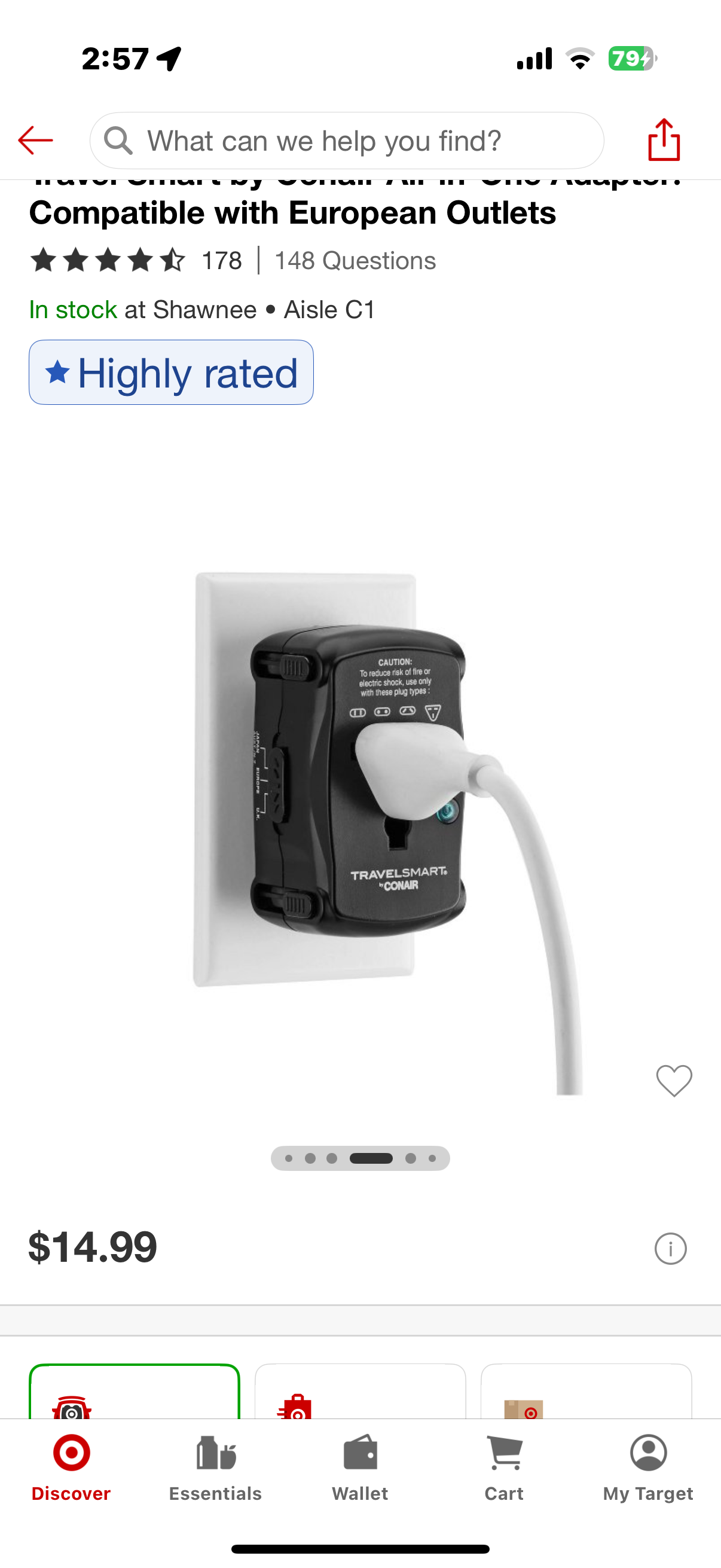 Travel Smart by Conair All-in-One Adapter: Compatible with European Outlets