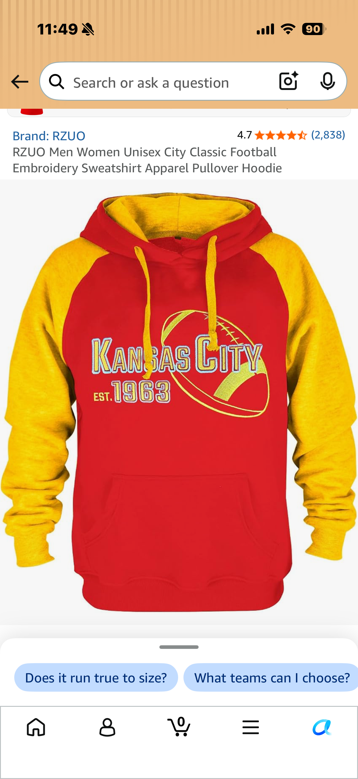 Men Women Unisex City Classic Football Embroidery Sweatshirt Apparel Pullover Hoodie (Size XXL)