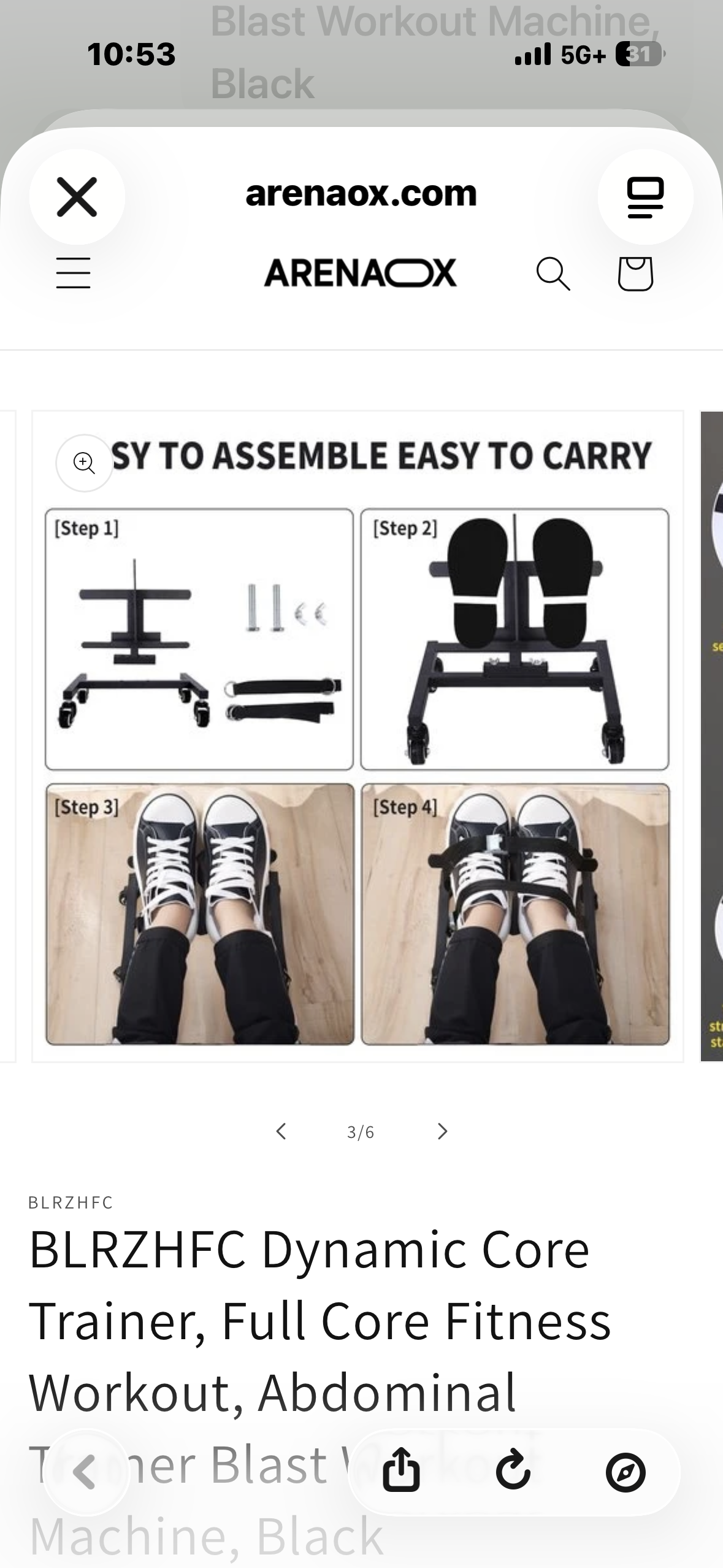 Dynamic Core Trainer, Full Core Fitness Workout, Abdominal Trainer Blast Workout Machine