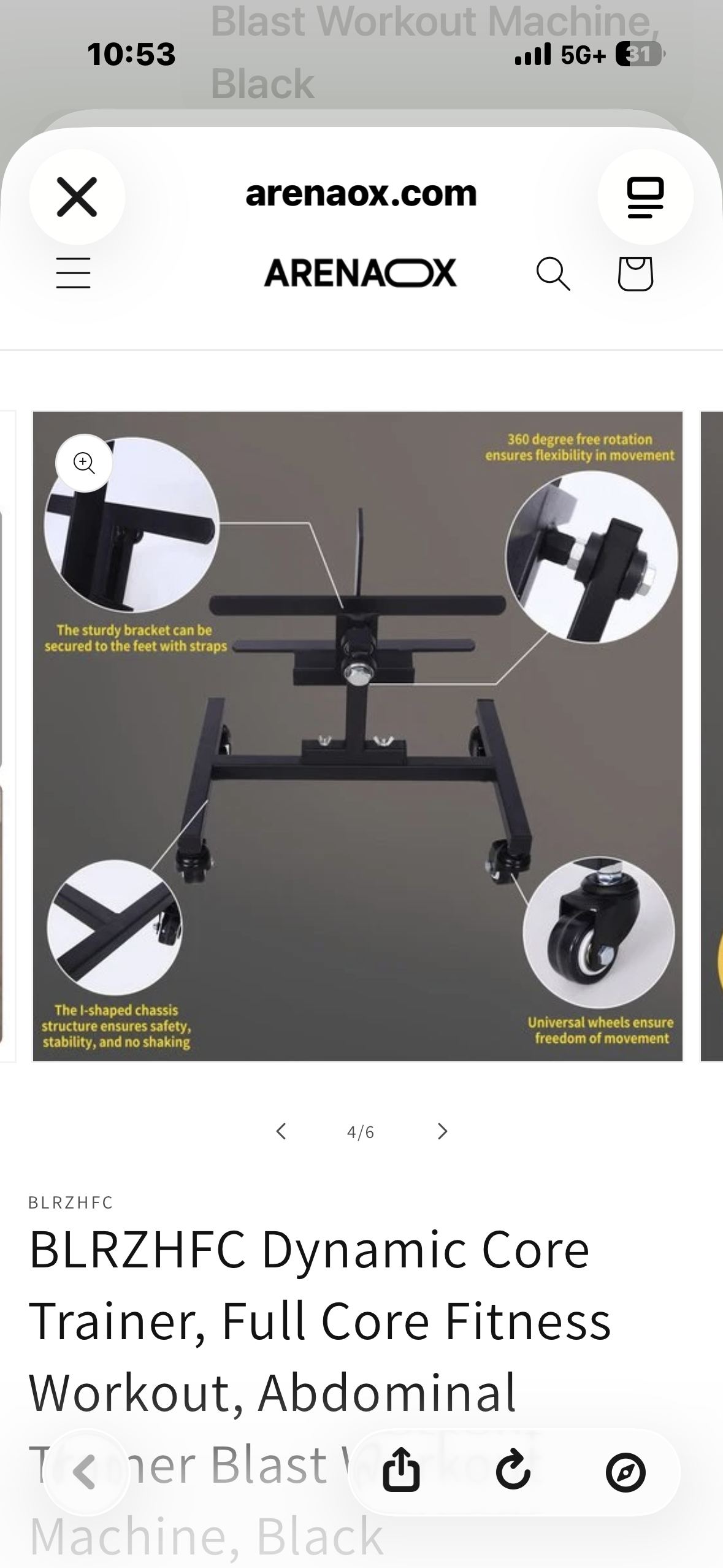 Dynamic Core Trainer, Full Core Fitness Workout, Abdominal Trainer Blast Workout Machine