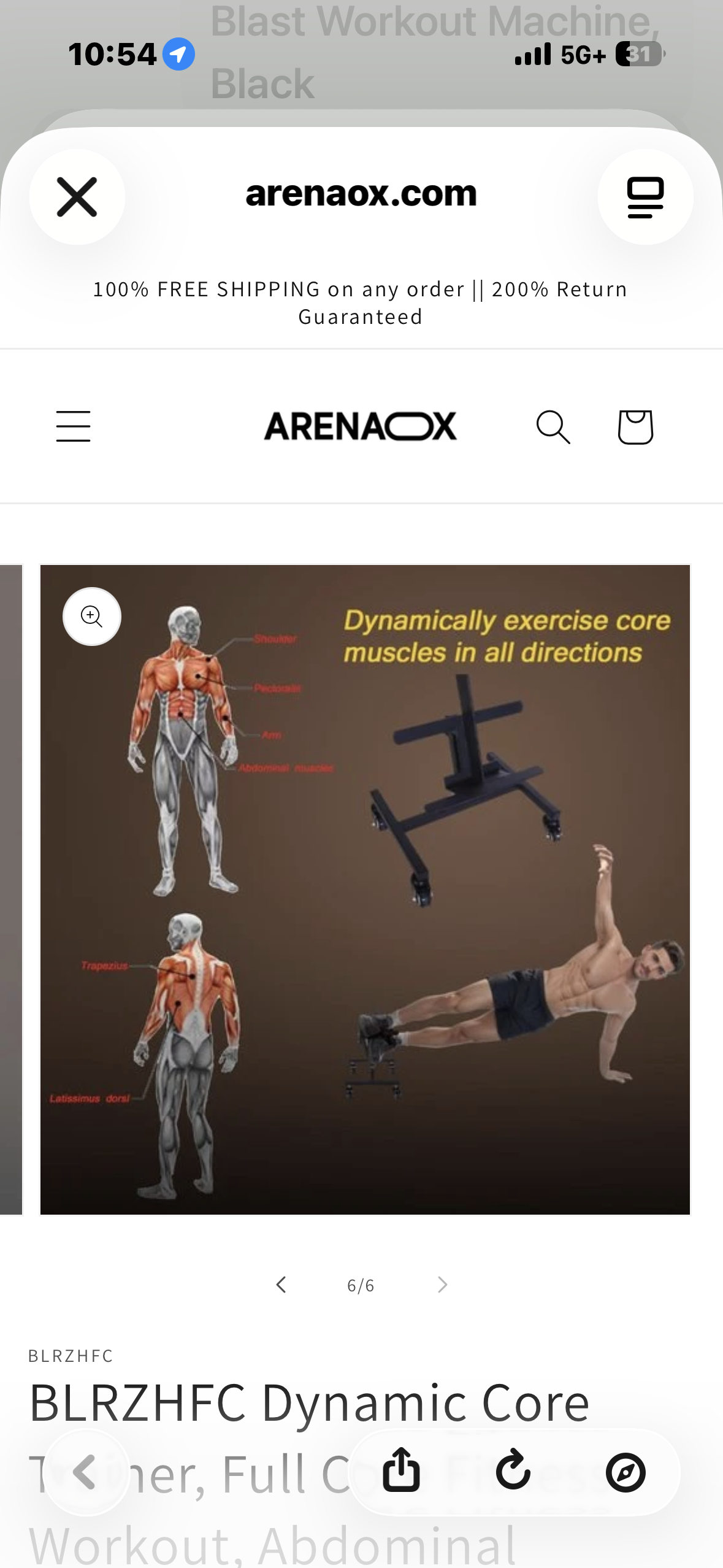 Dynamic Core Trainer, Full Core Fitness Workout, Abdominal Trainer Blast Workout Machine
