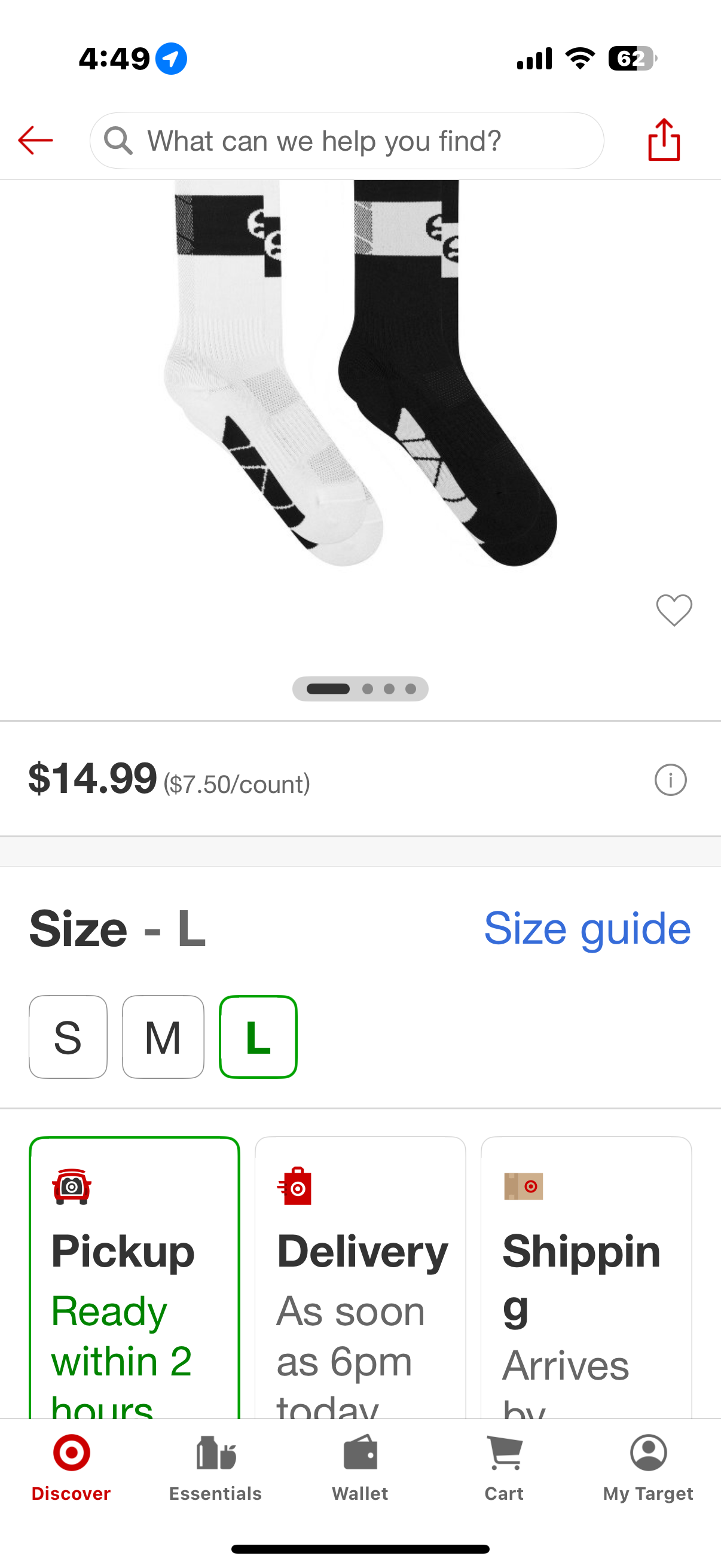 ProCat Soccer Socks 2pk (Size Large)