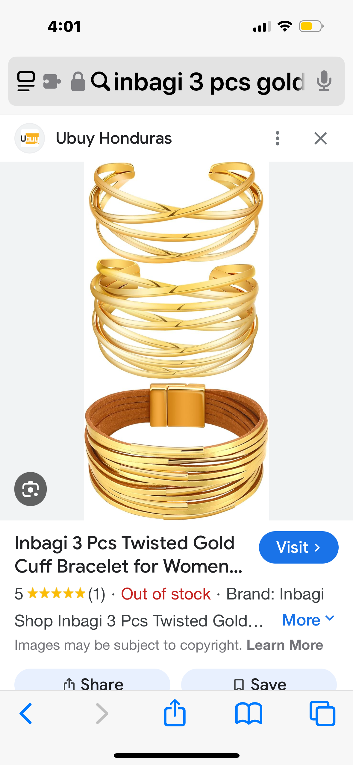 Gold 3 Piece Bracelet Set