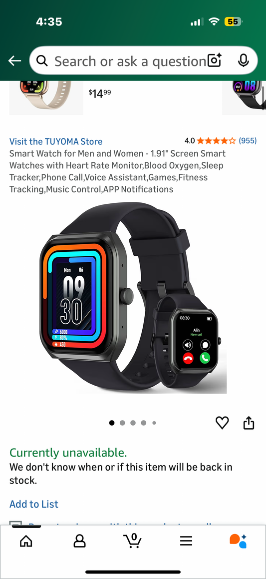 Smart Watch for Men and Women - 1.91" Screen Smart Watches with Heart Rate Monitor,Blood Oxygen,Sleep Tracker,Phone Call,Voice Assistant,Games,Fitness Tracking,Music Control,APP Notifications