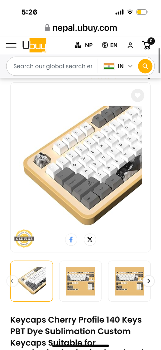 VHPUNW Keycaps Cherry Profile 140 Keys PBT Dye Sublimation Custom Keycaps Suitable for GK61/64/68/84/87/96/980/104/108 Cherry MX Switch ANSI/ISO Layout Mechanical Keyboards keycaps (English)