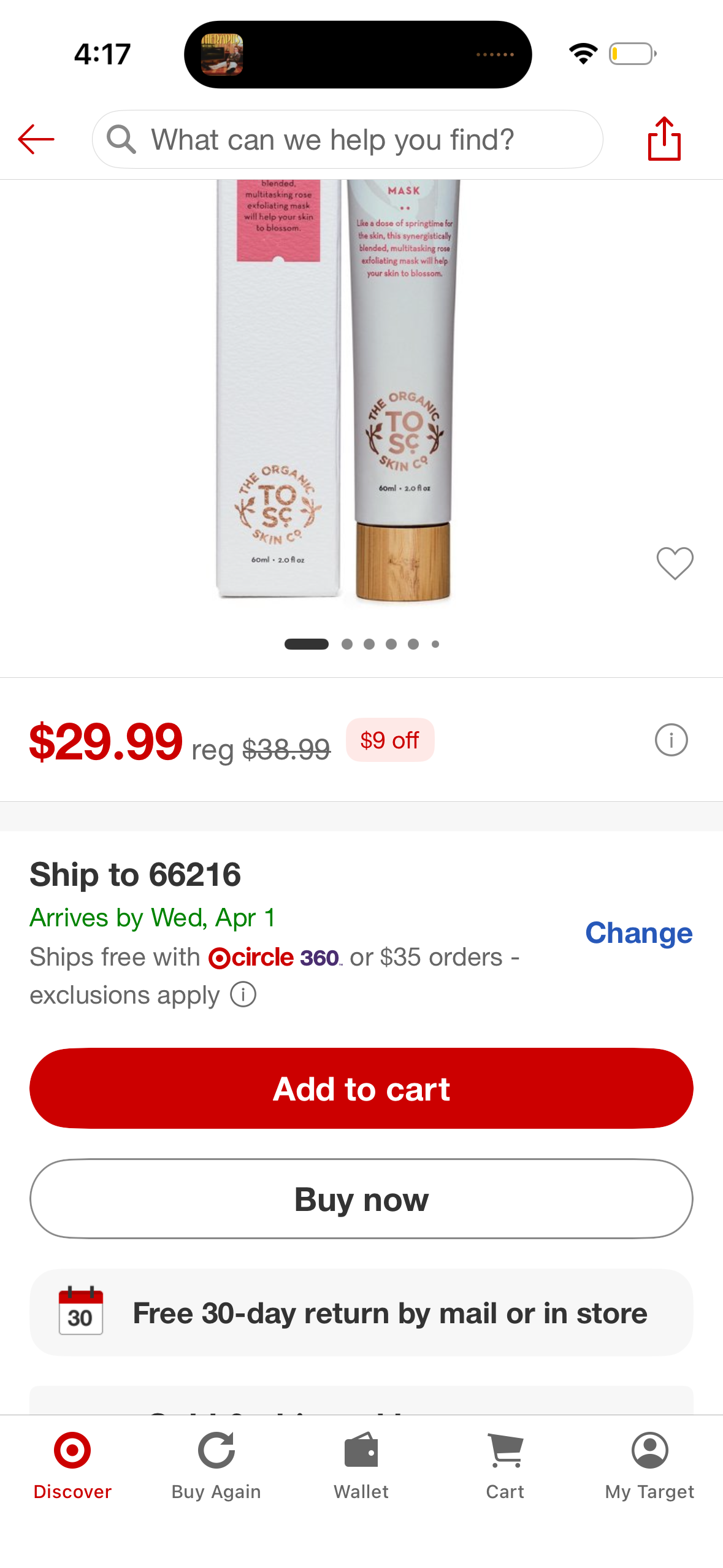 Coming Up Roses Exfoliating Face Mask, Exfoliating Face Wash and Face Scrub for Hydrated & Softer Skin, All Skin Type, The Organic Skin Co, 2.02 fl oz