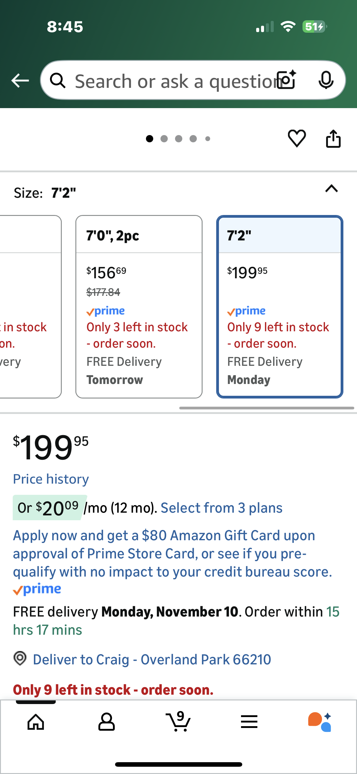 Lew's MACH 2 Spinning Reel and Fishing Rod Combo, IM8 Graphite Blank Fishing Rod, Right or Left-Hand Retrieve, Winn Dri-Tac Ultra Handle, Black/Green (W536)