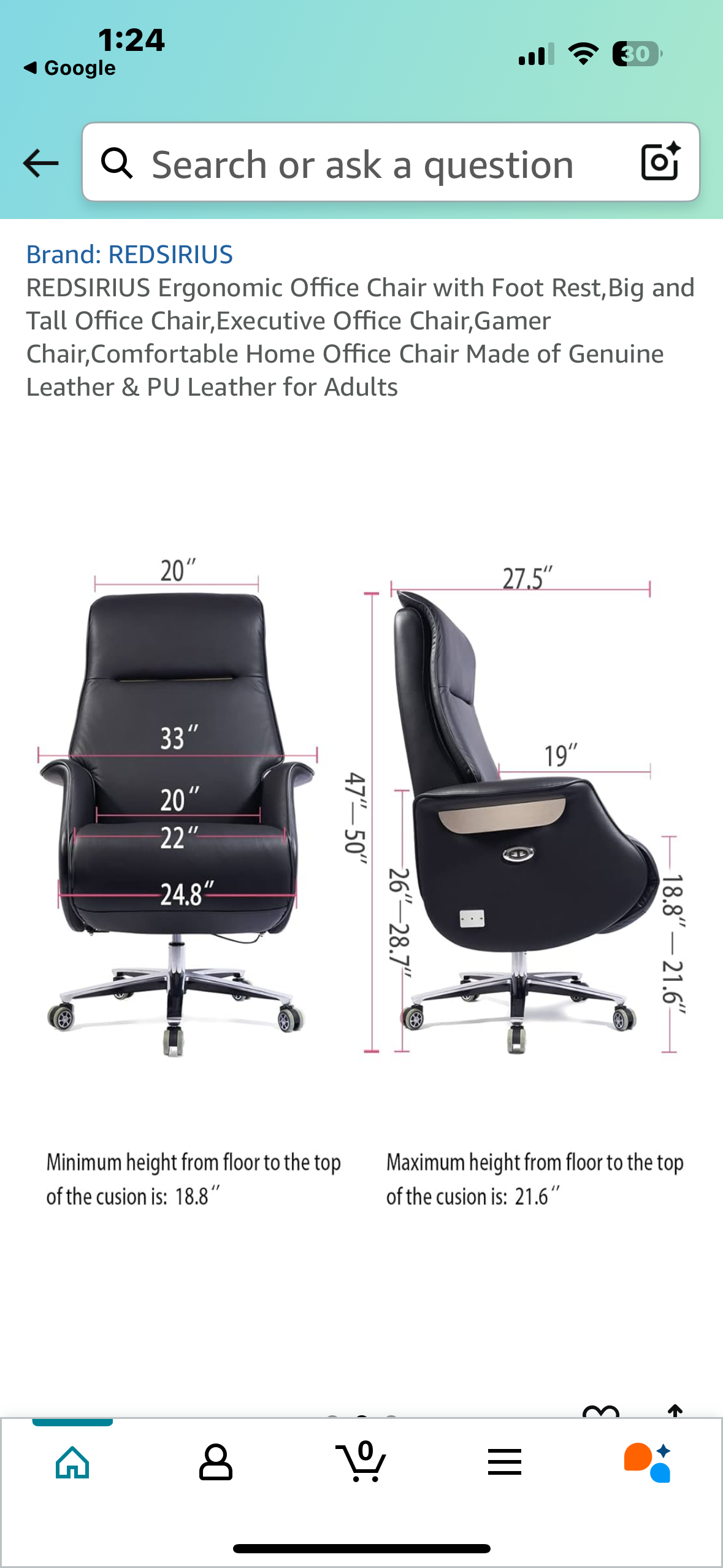 Boss Chair, Managerial & Executive Office Chair, Genuine and PU Leather Recliner with Electric Footrest, Adjustable Height, 360° Rotation, SGS Certified, Aluminum Alloy Base, Max Load 250KG/550lb (O435)