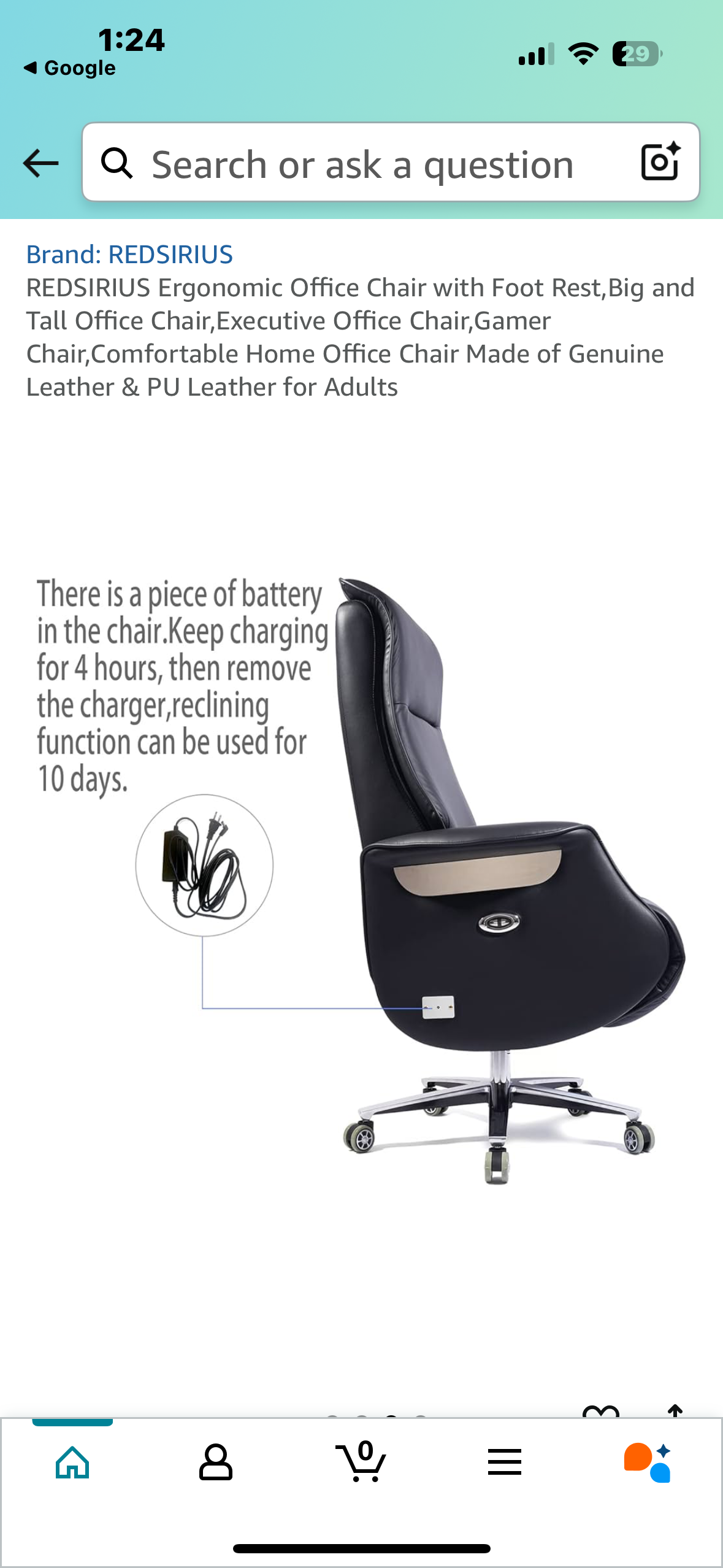 Boss Chair, Managerial & Executive Office Chair, Genuine and PU Leather Recliner with Electric Footrest, Adjustable Height, 360° Rotation, SGS Certified, Aluminum Alloy Base, Max Load 250KG/550lb (O435)