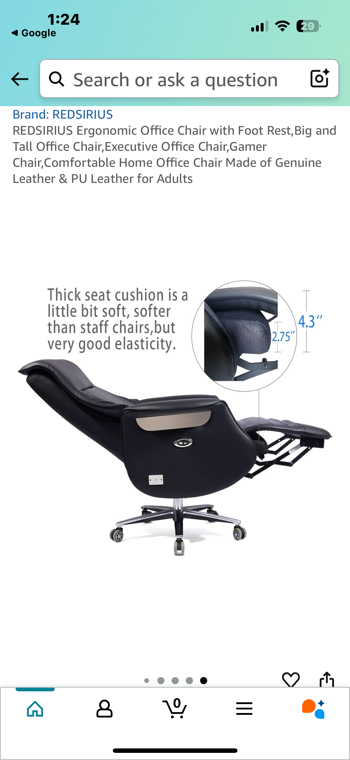 Boss Chair, Managerial & Executive Office Chair, Genuine and PU Leather Recliner with Electric Footrest, Adjustable Height, 360° Rotation, SGS Certified, Aluminum Alloy Base, Max Load 250KG/550lb (O435)