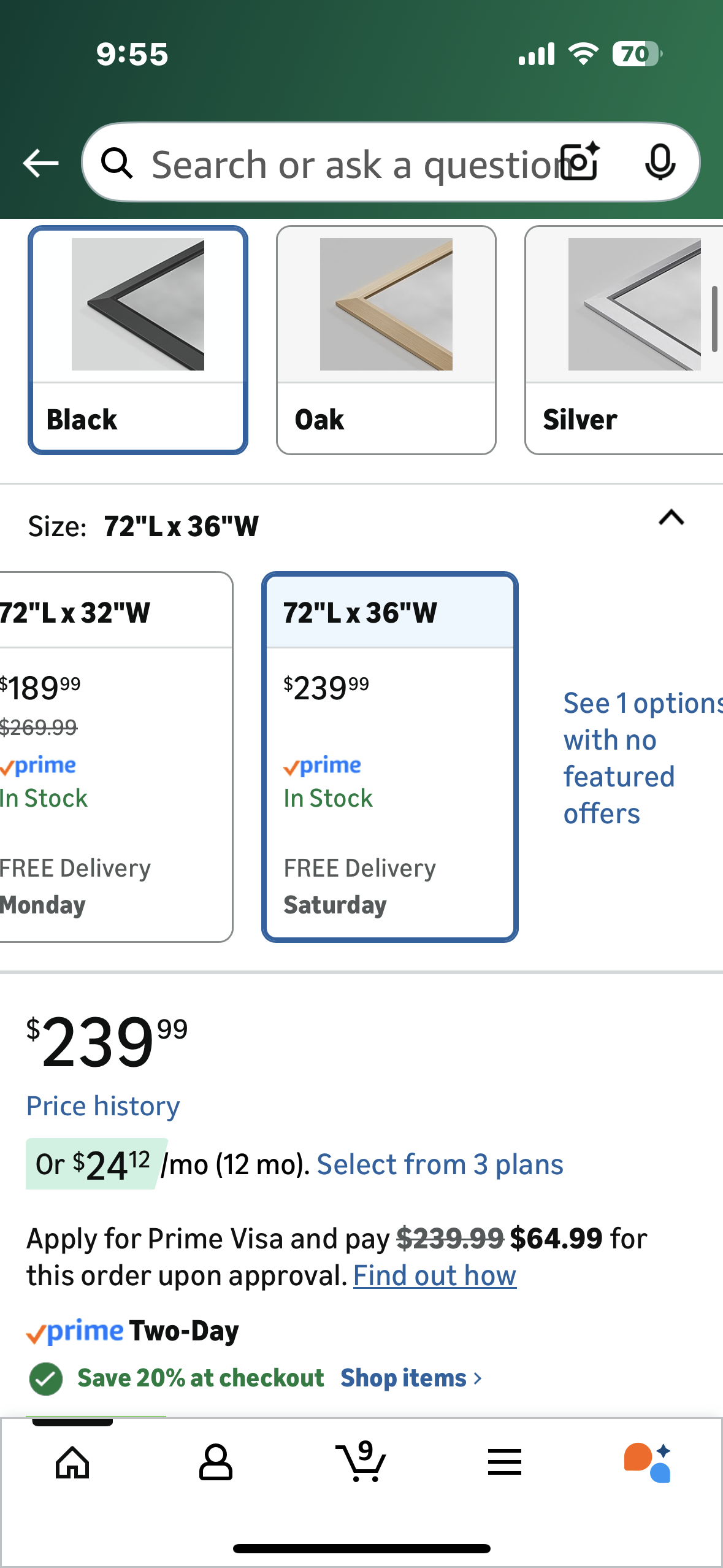 72x36 Inch Black Bathroom Mirror for Wall, Thick Metal Framed Rectangle Mirrors for Over Sink, Bedroom, Living Room, Entryway, Anti-Rust, HD Tempered Glass (M433)