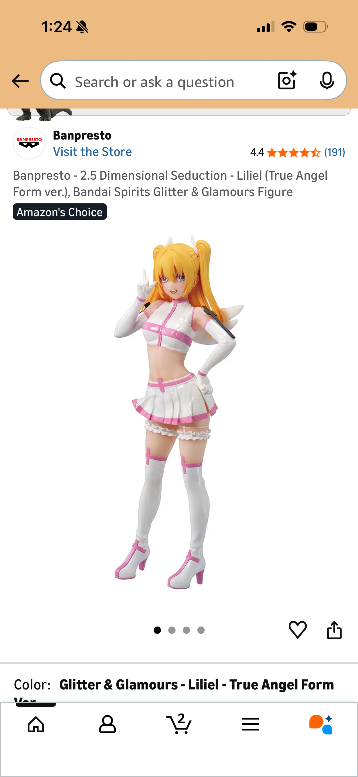 Banpresto - 2.5 Dimensional Seduction - Liliel (True Angel Form ver.), Bandai Spirits Glitter & Glamours Figure