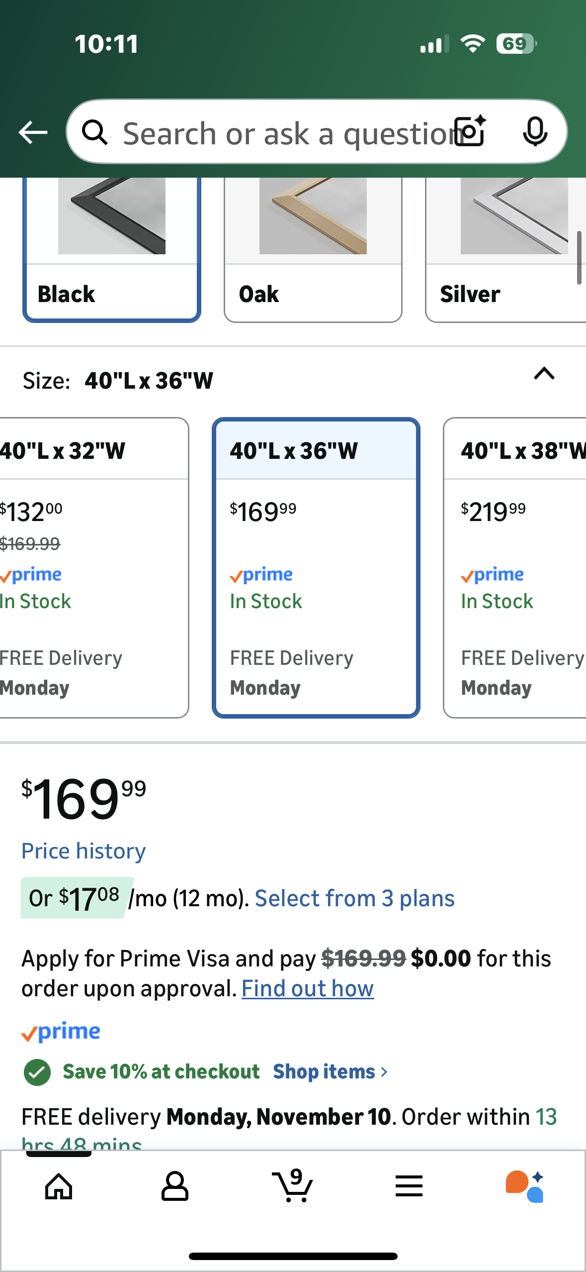 40x36 Inch Black Bathroom Mirror for Wall, Thick Metal Framed Rectangle Mirrors for Over Sink, Bedroom, Living Room, Entryway, Anti-Rust, HD Tempered Glass (M434)