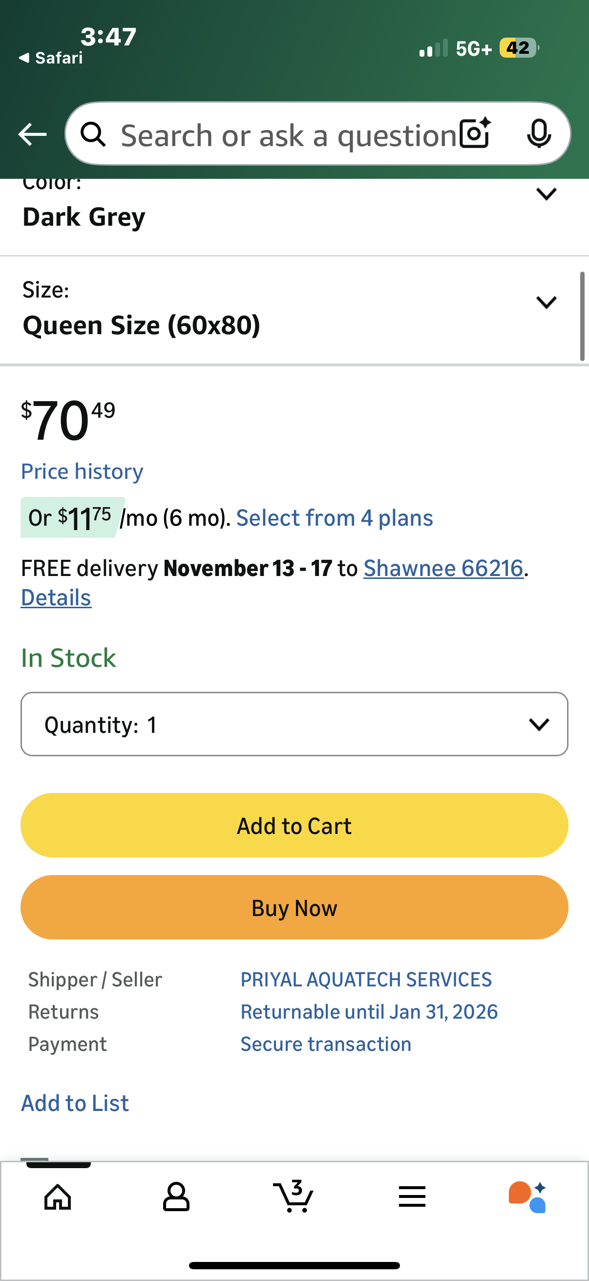 PURE ECO Fitted Sheet Zipper Queen Size 60''x80'' Inches Fit 12'' Deep Pocket Dark Grey, 600 TC 100% Egyptian Cotton Sateen Weave Fitted Sheet Zipper Queen SizeBed Fitted Sheet Zipper