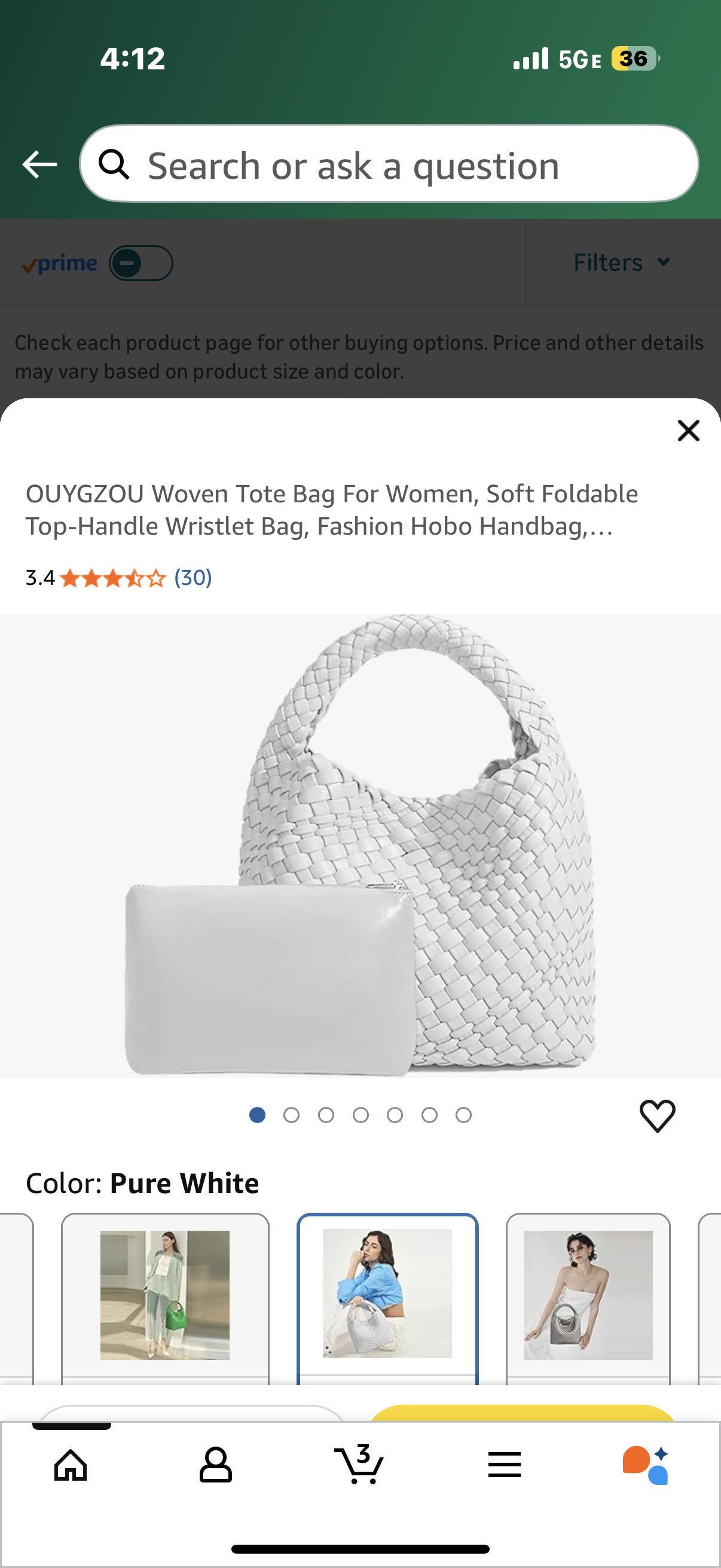 Woven Tote Bag For Women, Soft Foldable Top-Handle Wristlet Bag, Fashion Hobo Handbag