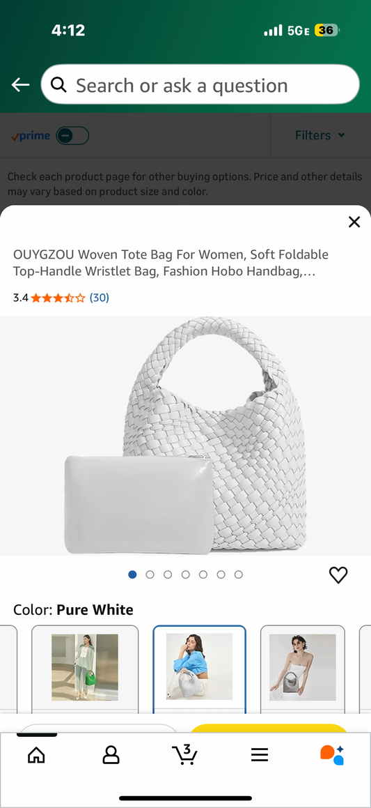 Woven Tote Bag For Women, Soft Foldable Top-Handle Wristlet Bag, Fashion Hobo Handbag