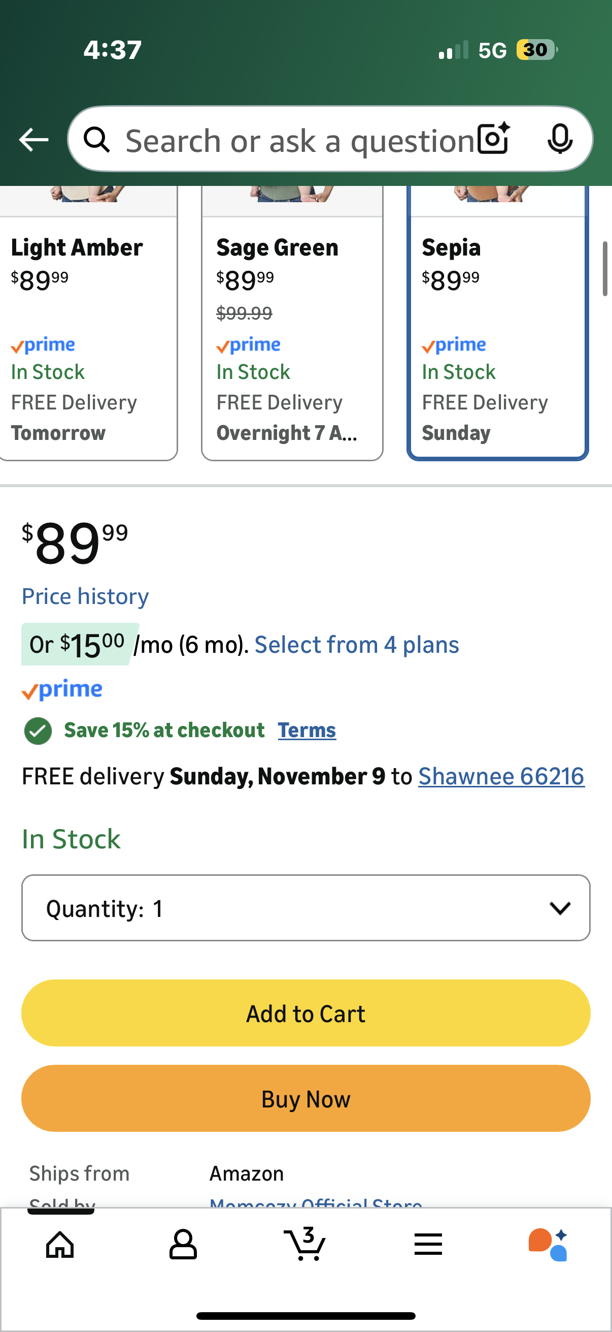 Momcozy Baby Carrier with Natural Cotton Linen, Built to Last, Ergonomic Design, 7-44lbs for Infant and Toddler, Lightweight and Comfortable, Hands-Free for Moms&Dads, Sepia