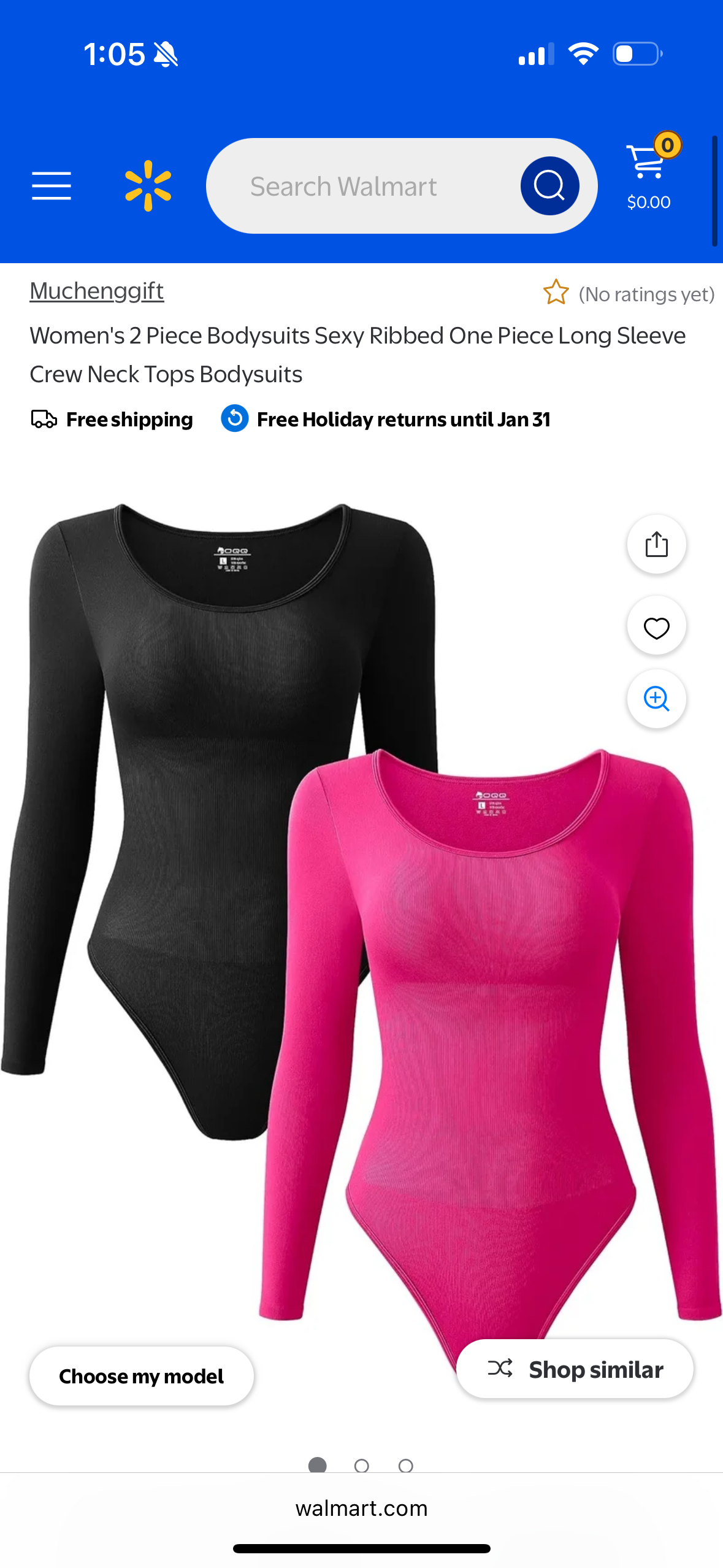 Women's 2 Piece Bodysuits Sexy Ribbed One Piece Long Sleeve, Pink & Black (Size Medium)