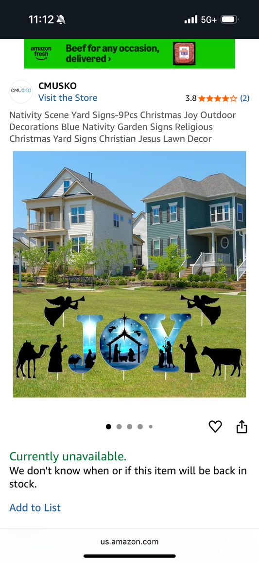 Nativity Scene Yard Signs-9Pcs Christmas Joy Outdoor Decorations Blue Nativity Garden Signs Religious Christmas Yard Signs Christian Jesus Lawn Decor