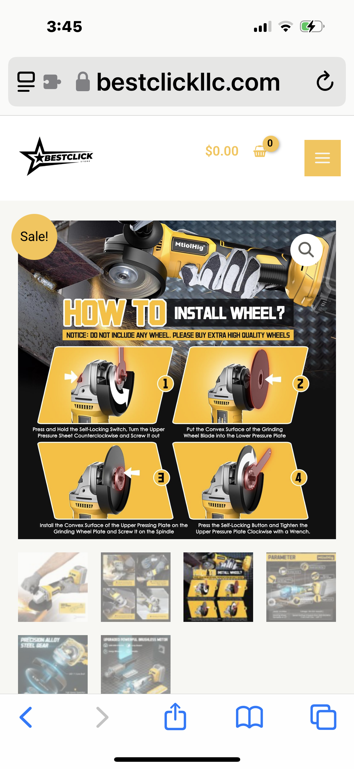 MtiolHig Cordless Angle Grinder