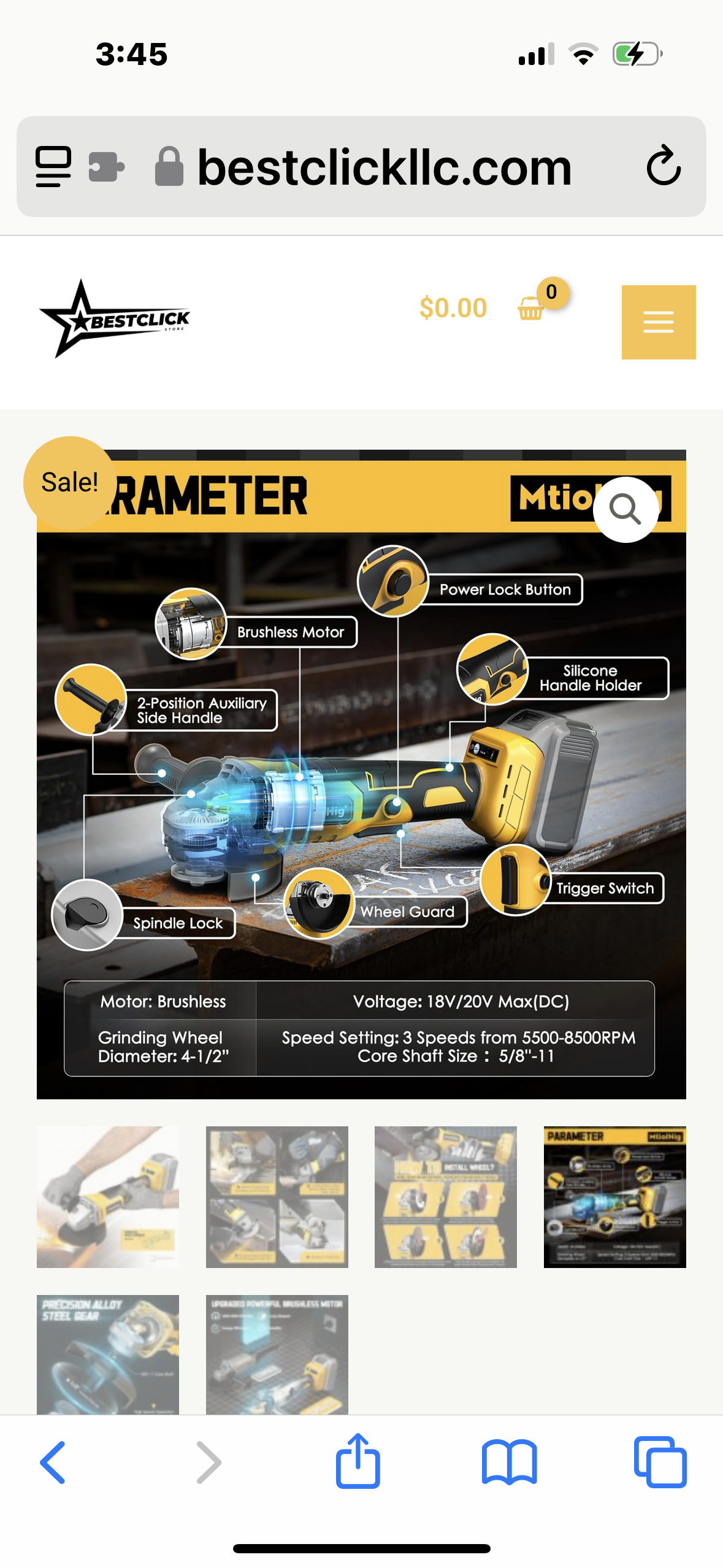 MtiolHig Cordless Angle Grinder