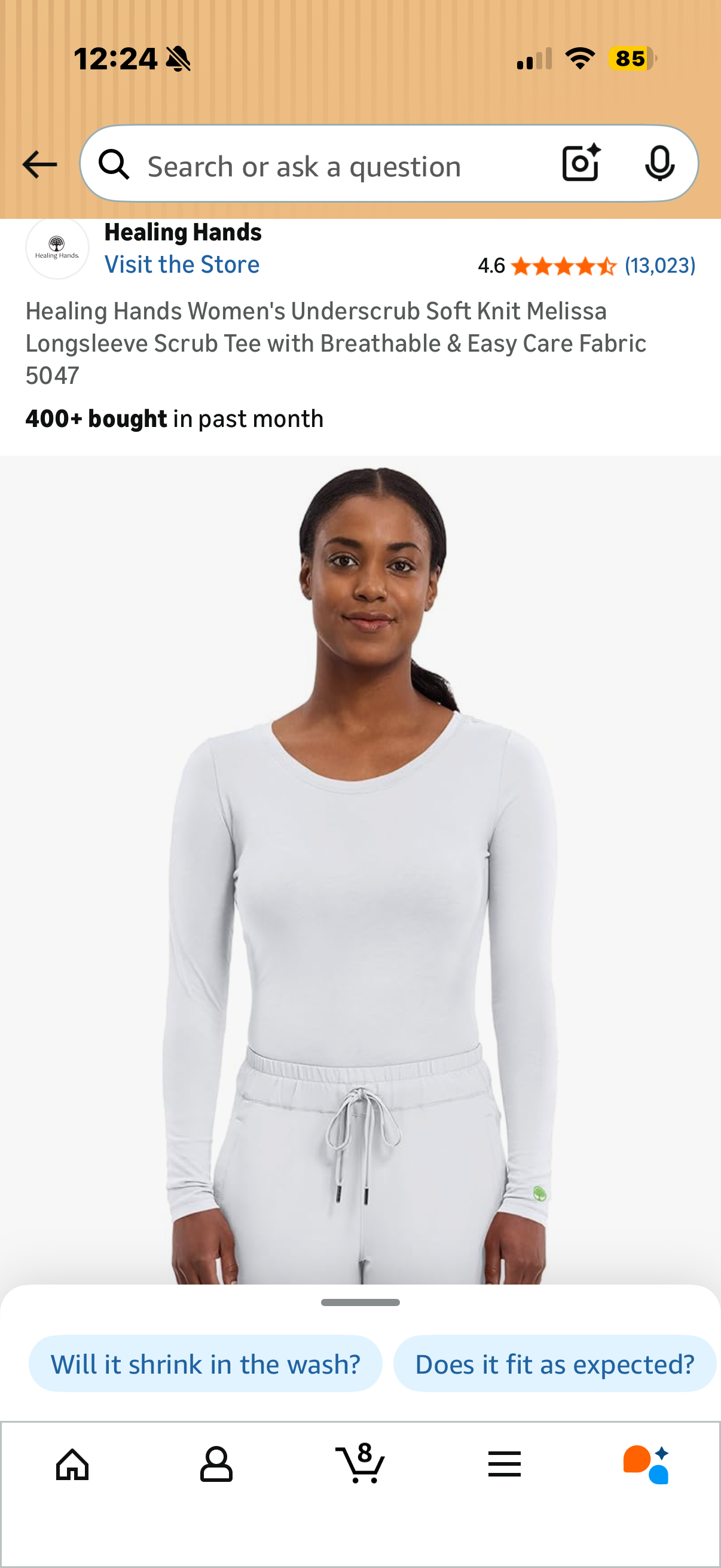 Healing Hands Women's Underscrub Soft Knit Melissa Longsleeve Scrub Tee with Breathable & Easy Care Fabric (Size 2X)