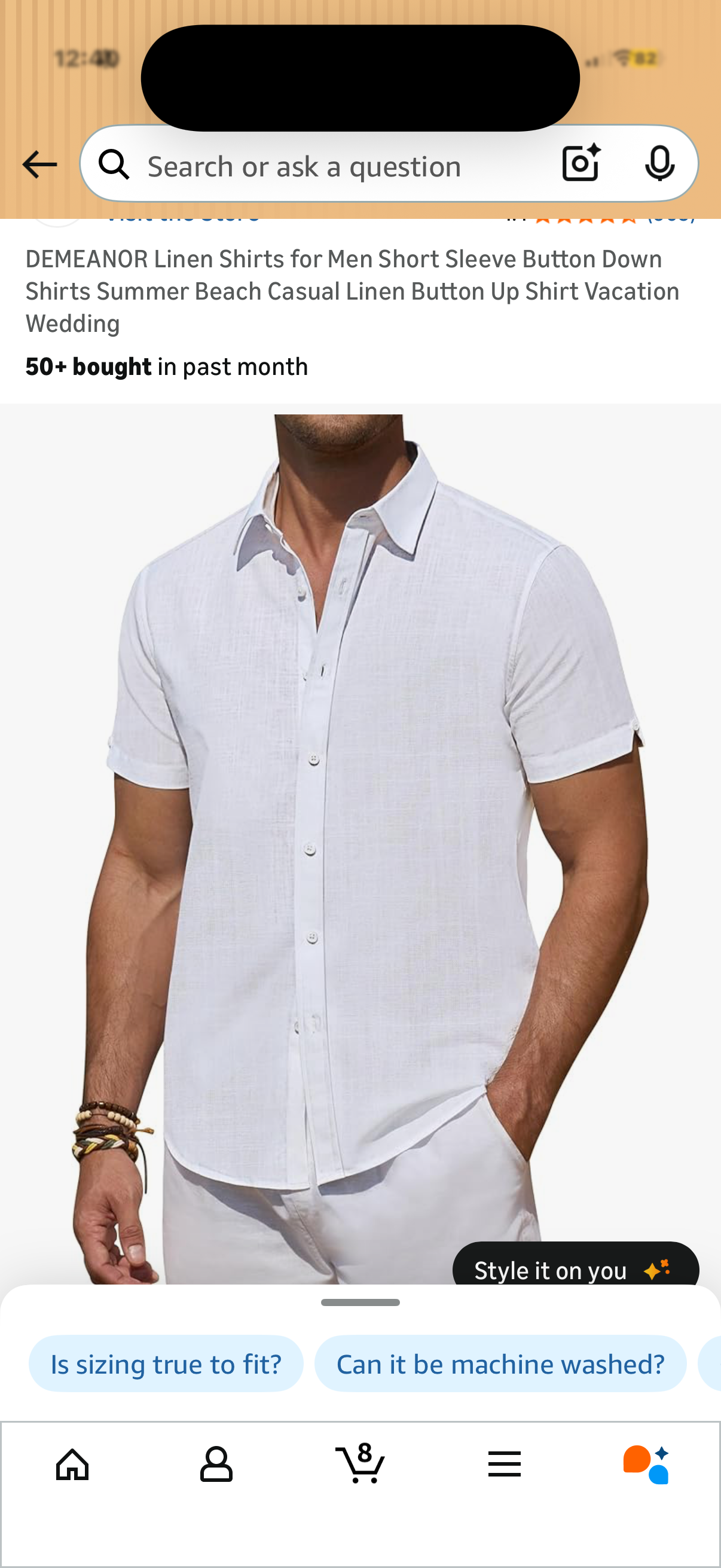 DEMEANOR Linen Shirts for Men Short Sleeve Button Down Shirts Summer Beach Casual Linen Button Up Shirt Vacation Wedding (Size Large)