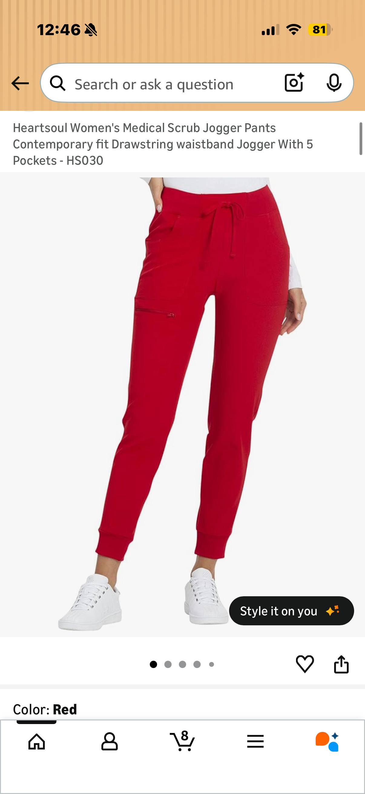 Heartsoul Women's Medical Scrub Jogger Pants Contemporary fit Drawstring waistband Jogger With 5 Pockets - HS030 (size XXS to Medium)