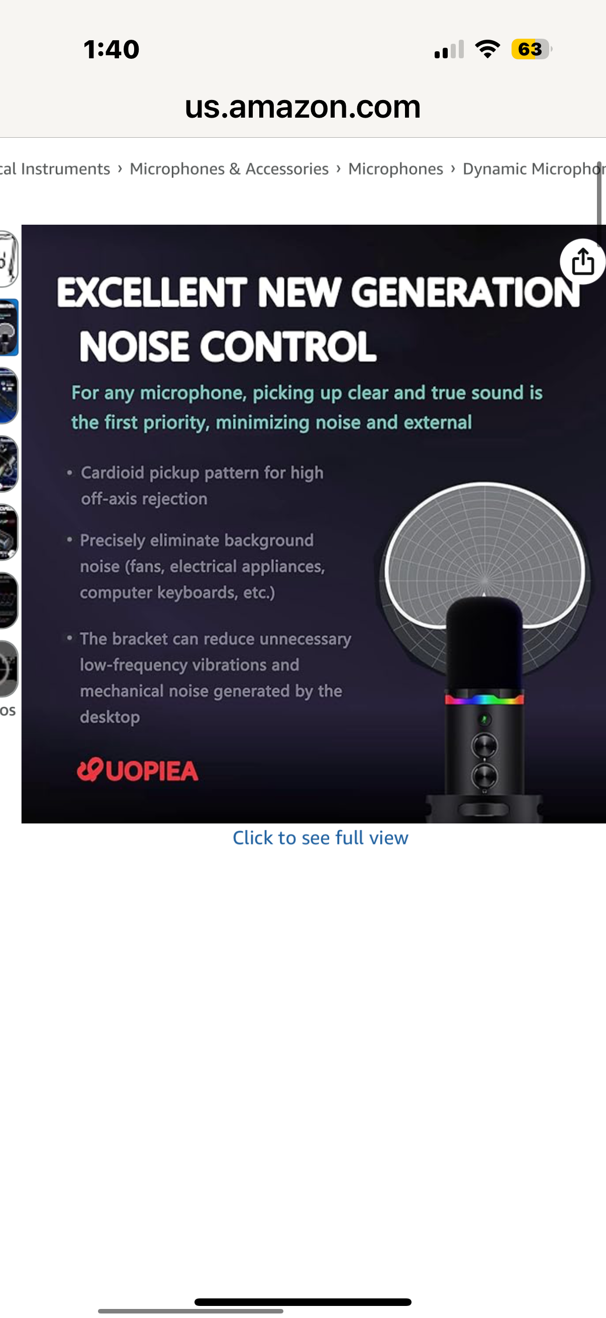 JUOPIEA XLR/USB Gaming Microphone Kit, Dynamic Mic for Podcasting Streaming, PC Microphone with Boom Arm Stand, RGB Light, Mute Button and Headphone Jack, for Recording, Vocal, Voice-Over