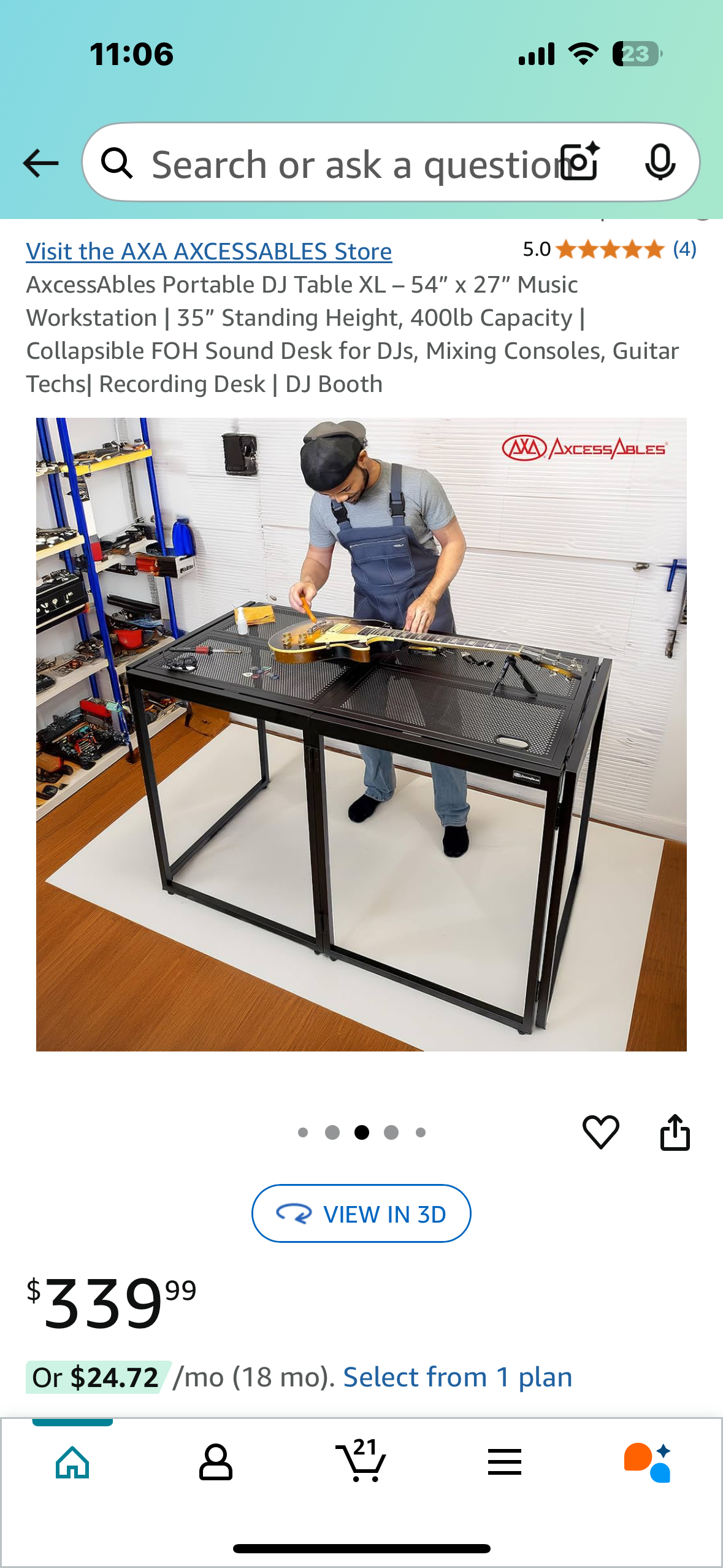New - Collapsible Workstation for DJs, Mixing Consoles, Guitar Techs, DJ Booth, or DIY projects (O372)