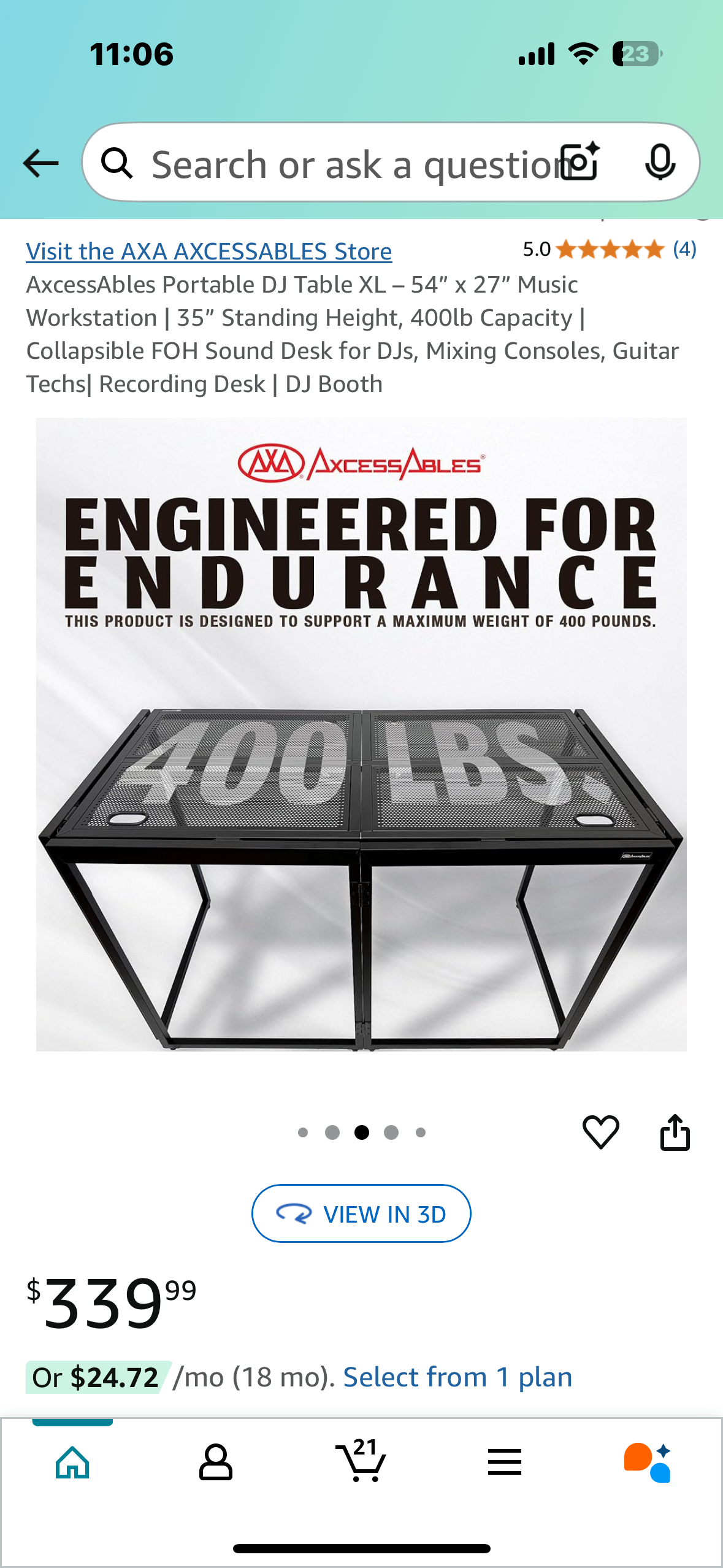 New - Collapsible Workstation for DJs, Mixing Consoles, Guitar Techs, DJ Booth, or DIY projects (O372)
