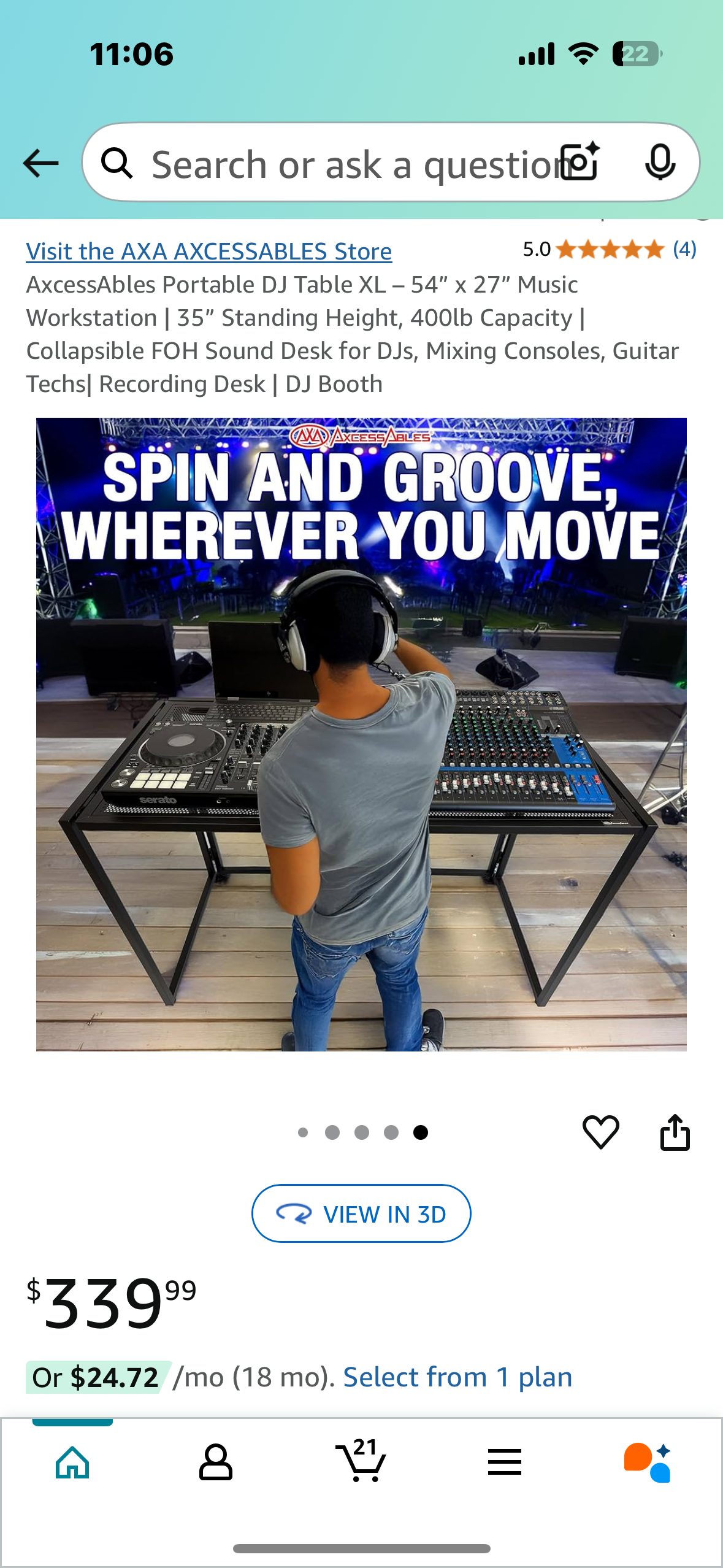 New - Collapsible Workstation for DJs, Mixing Consoles, Guitar Techs, DJ Booth, or DIY projects (O372)