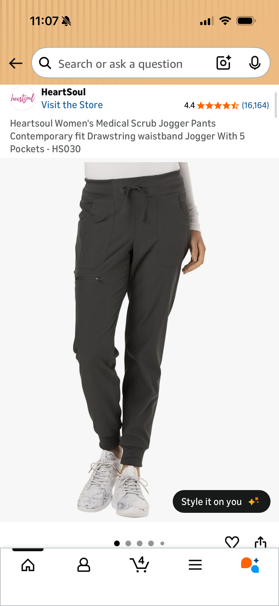 Heartsoul Women's Medical Scrub Jogger Pants Contemporary fit Drawstring waistband Jogger With 5 Pockets (Size XX-Large)