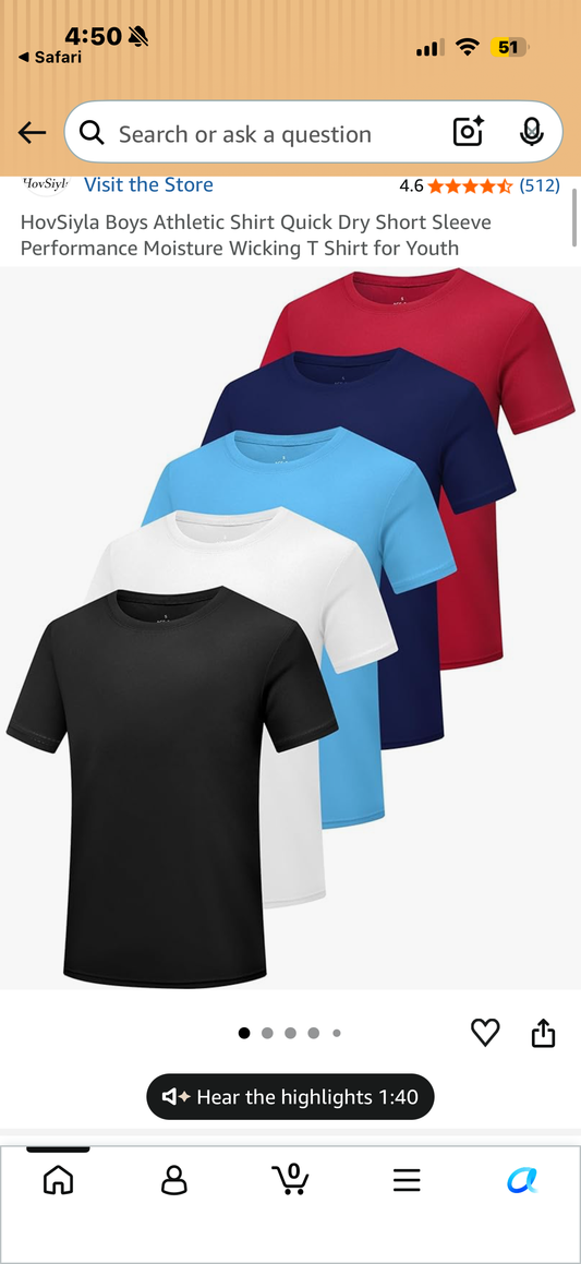 HovSiyla Boys Youth Long Sleeve Shirt Athletic Casual Shirts for Teens Moisture (Wicking Performance Sports T-Shirt (Size 10-11 years )
